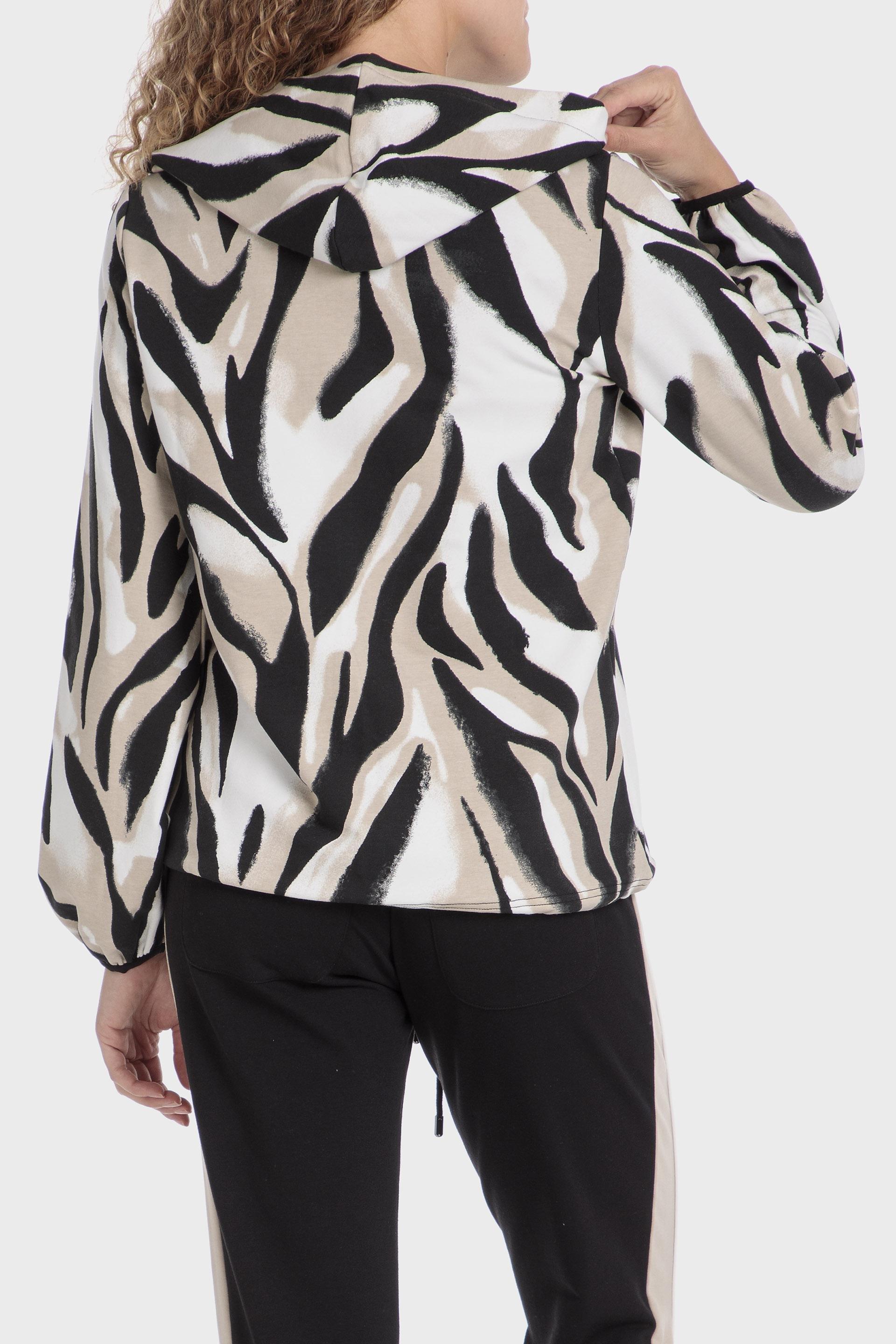 Multicolour Pattern Hooded Jacket, , large image number 2