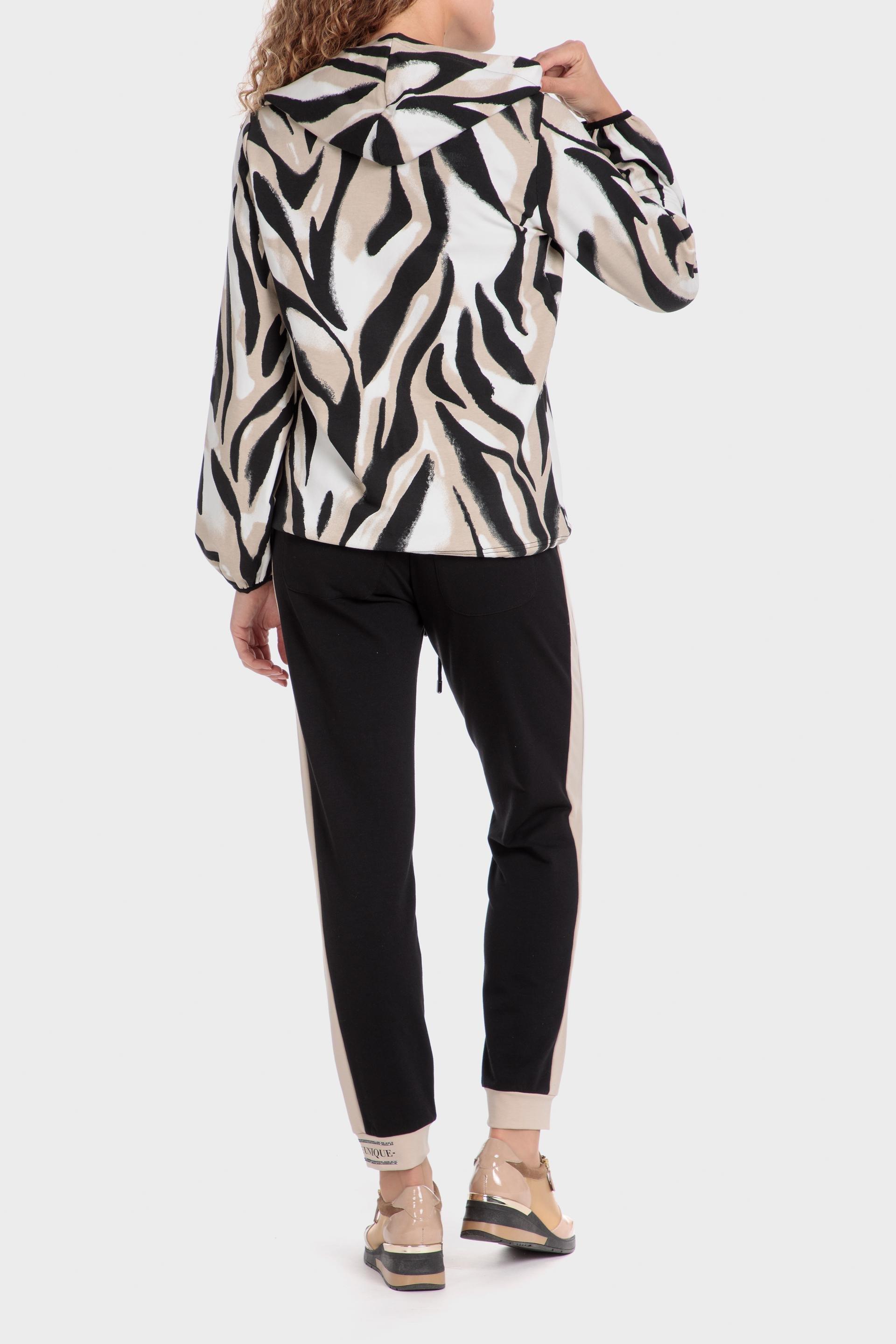 Multicolour Pattern Hooded Jacket, , large image number 3