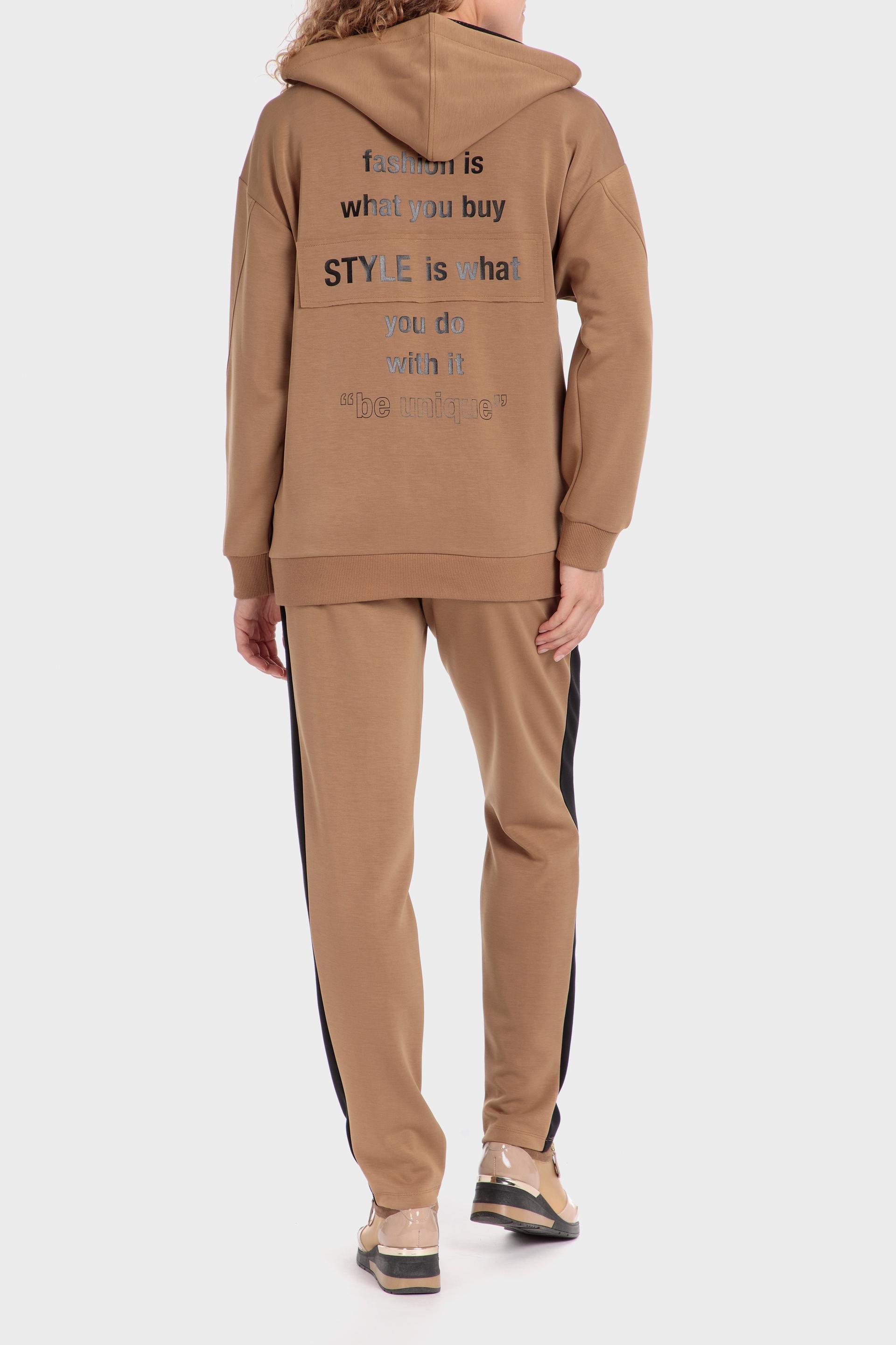 Beige Textured Hoodies, , large image number 3