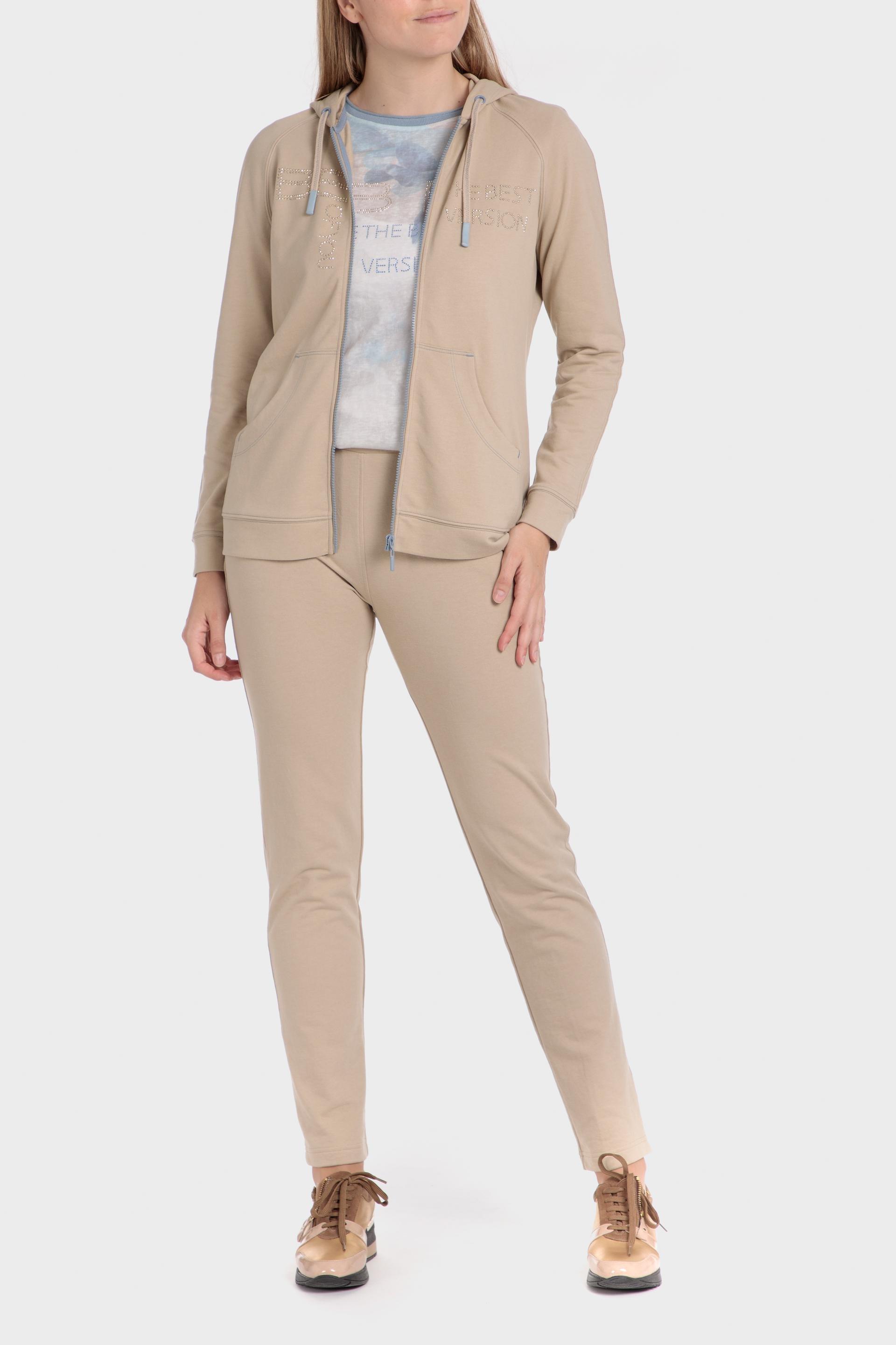 Beige Hooded Sports Jacket, , large image number 1