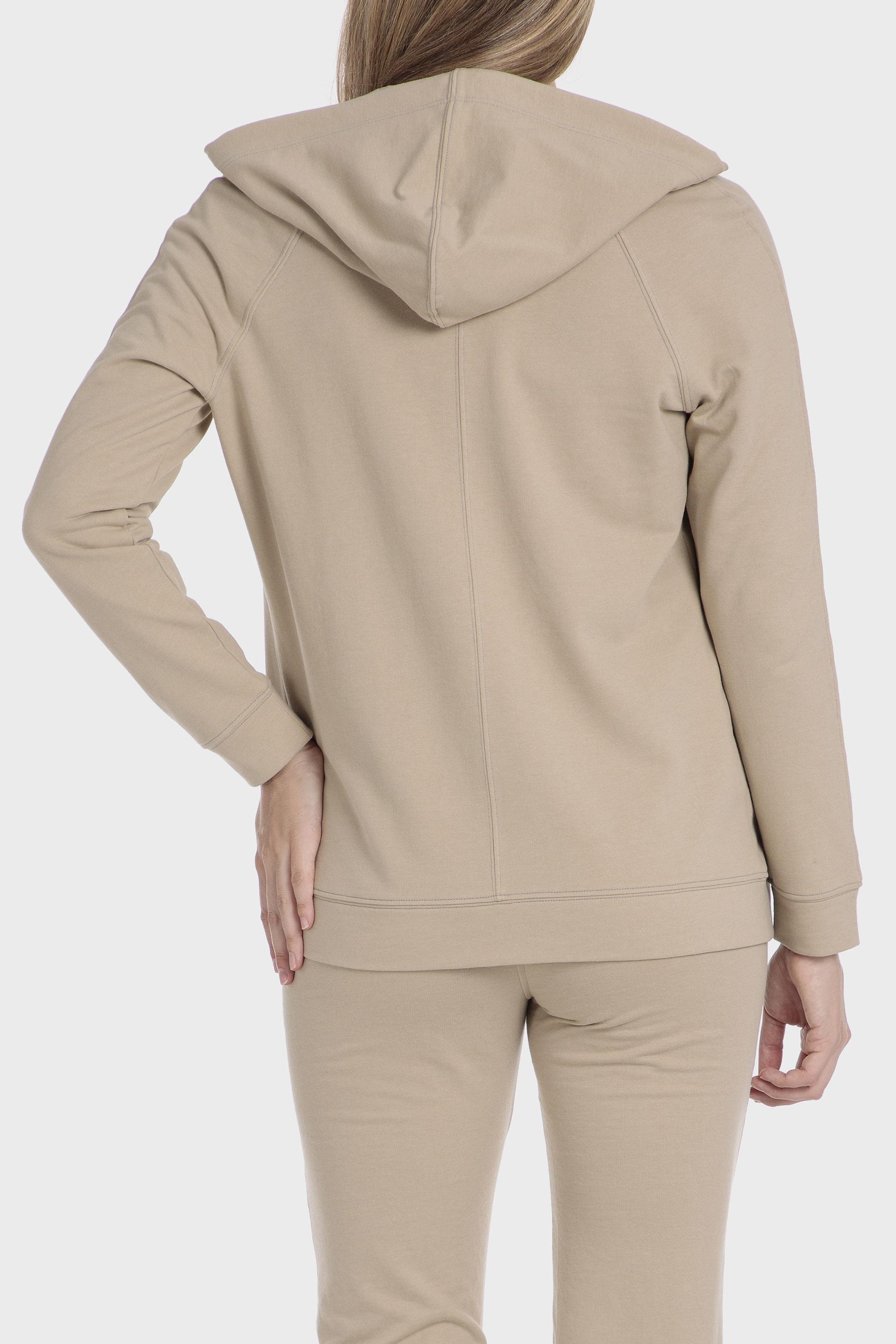 Beige Hooded Sports Jacket, , large image number 2