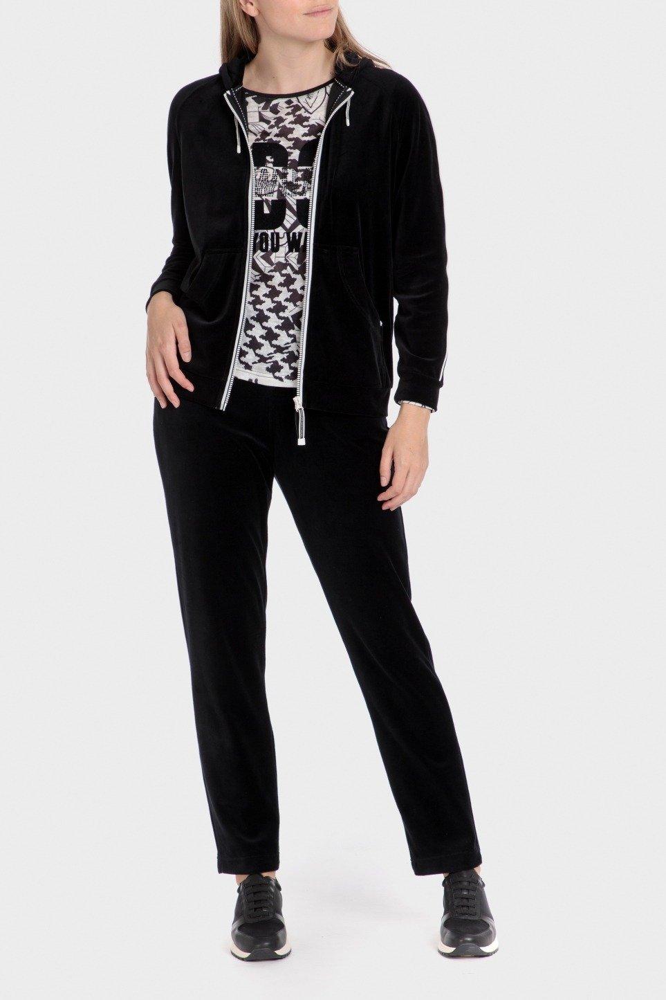 Black Graphic Print Jacket, , large image number 2