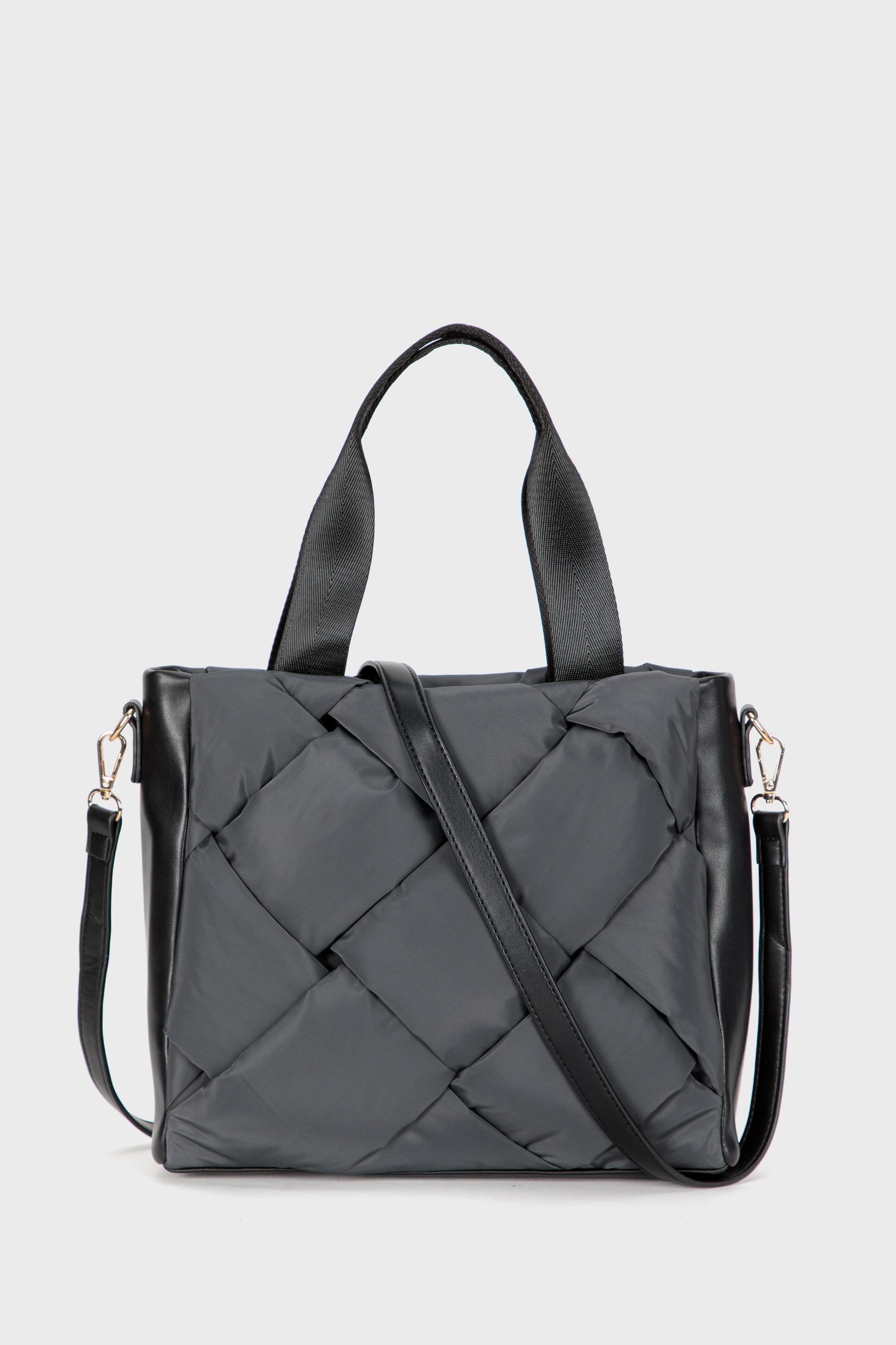Black Detailed Hand Bag, Grey, large image number 0