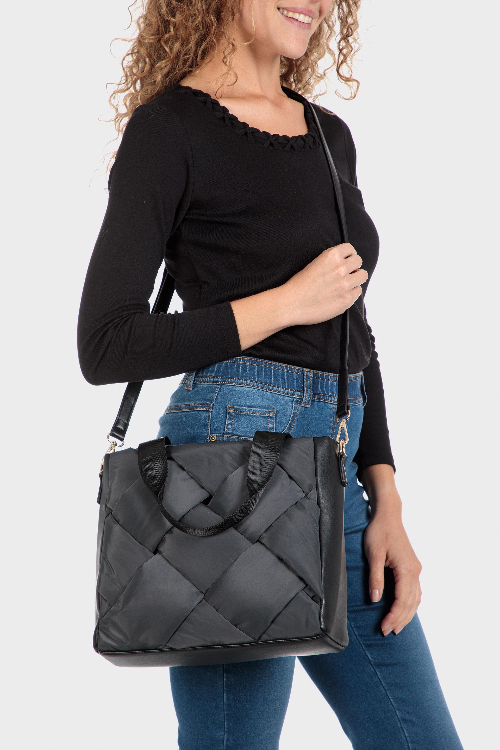 Black Detailed Hand Bag, Grey, large image number 1