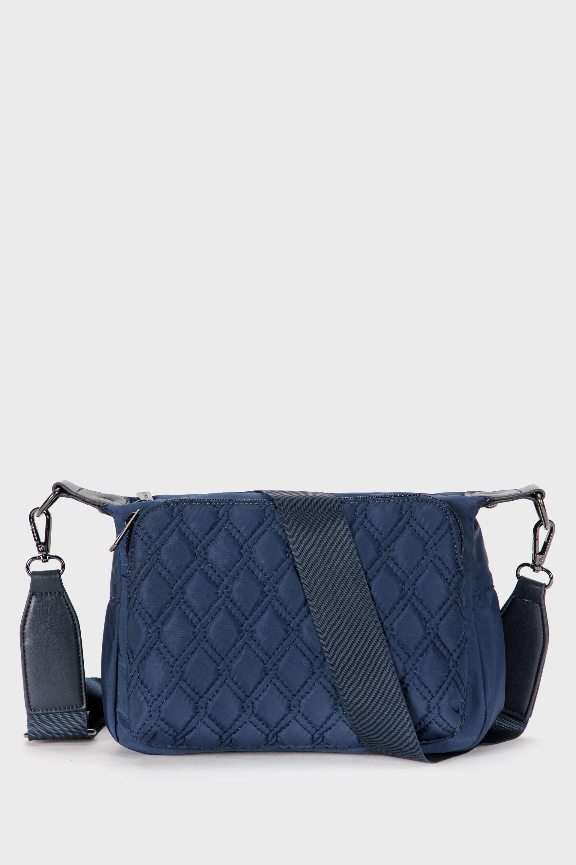 Blue Quilted Shoulder Bag, Blue Navy, large image number 0