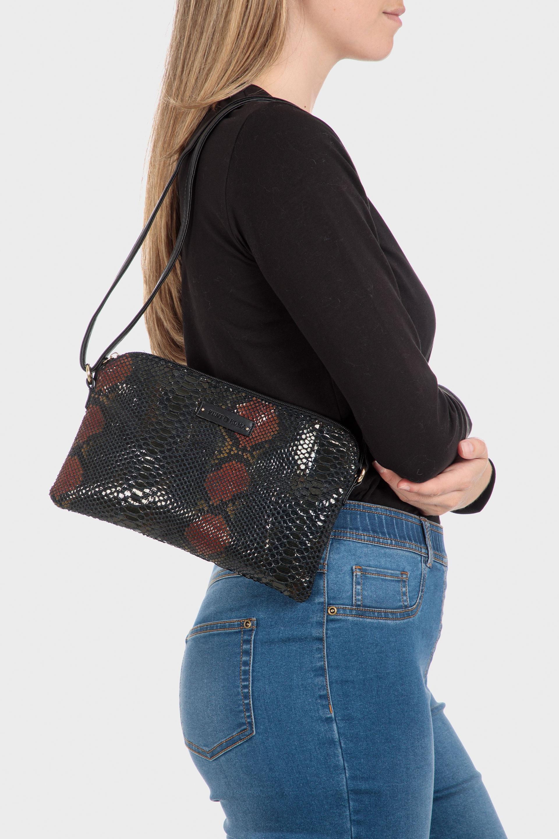 Black Textured Clutch, Black, large image number 0