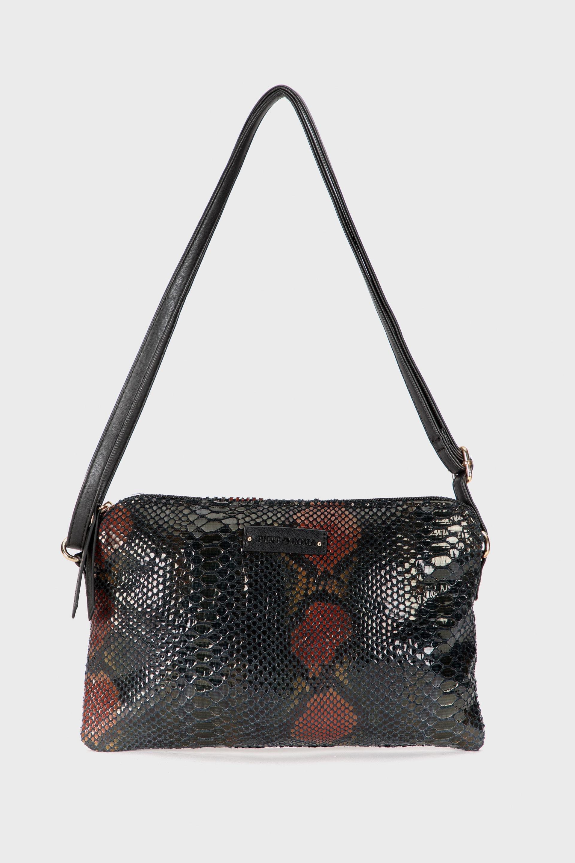 Black Textured Clutch, Black, large image number 1