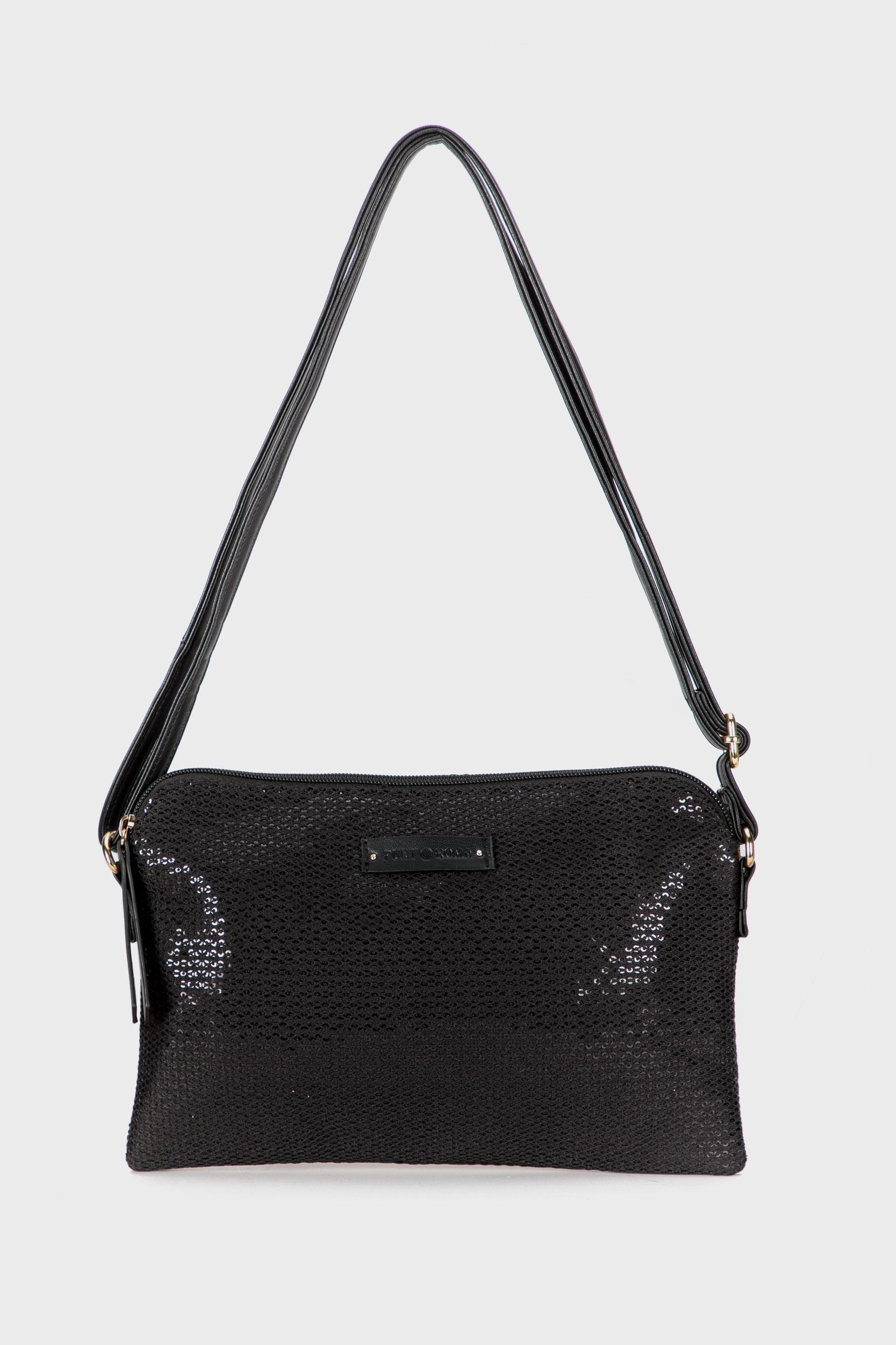 Black Detailed Crossbody, Black, large image number 0
