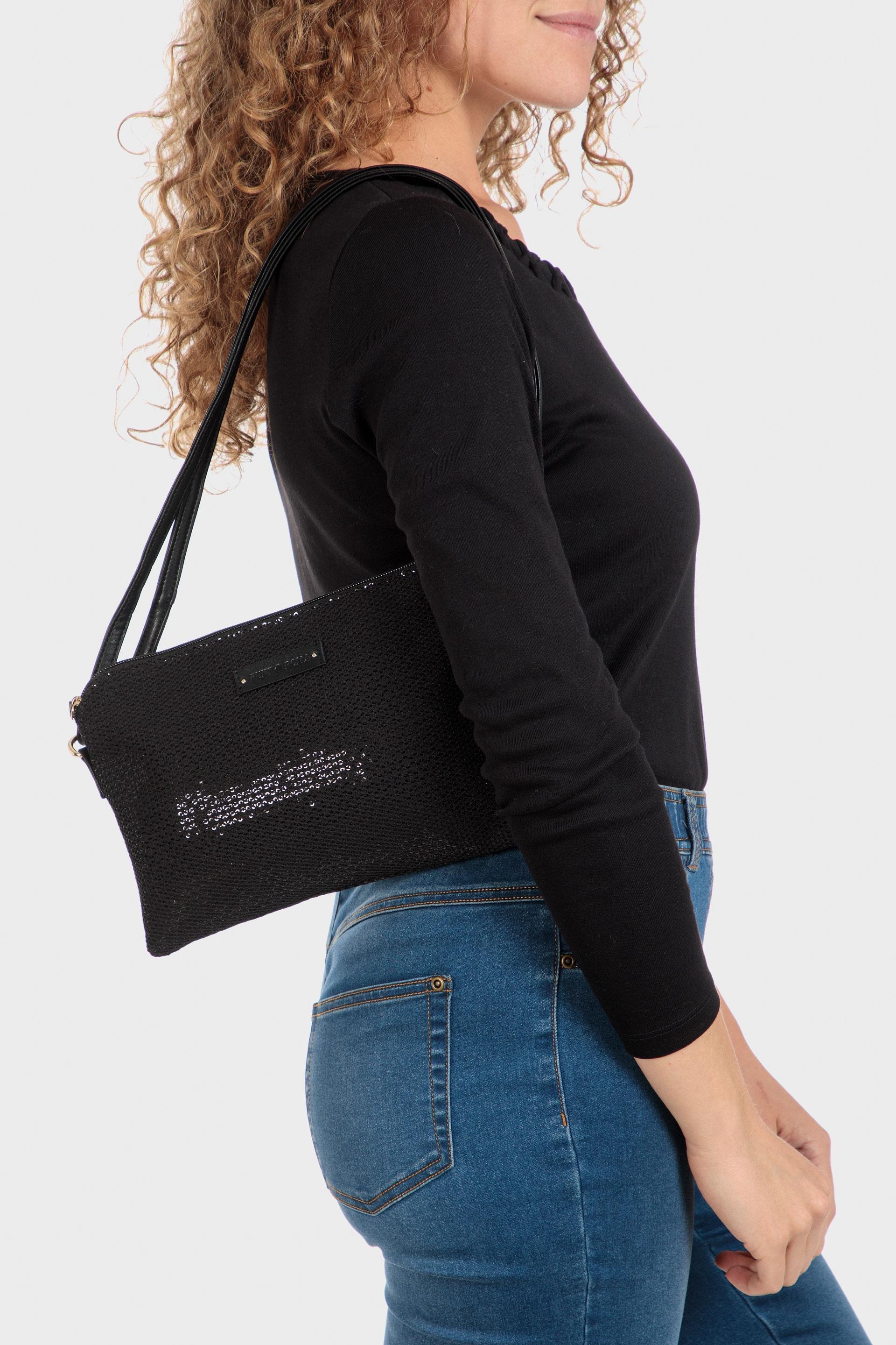 Black Detailed Crossbody, Black, large image number 1
