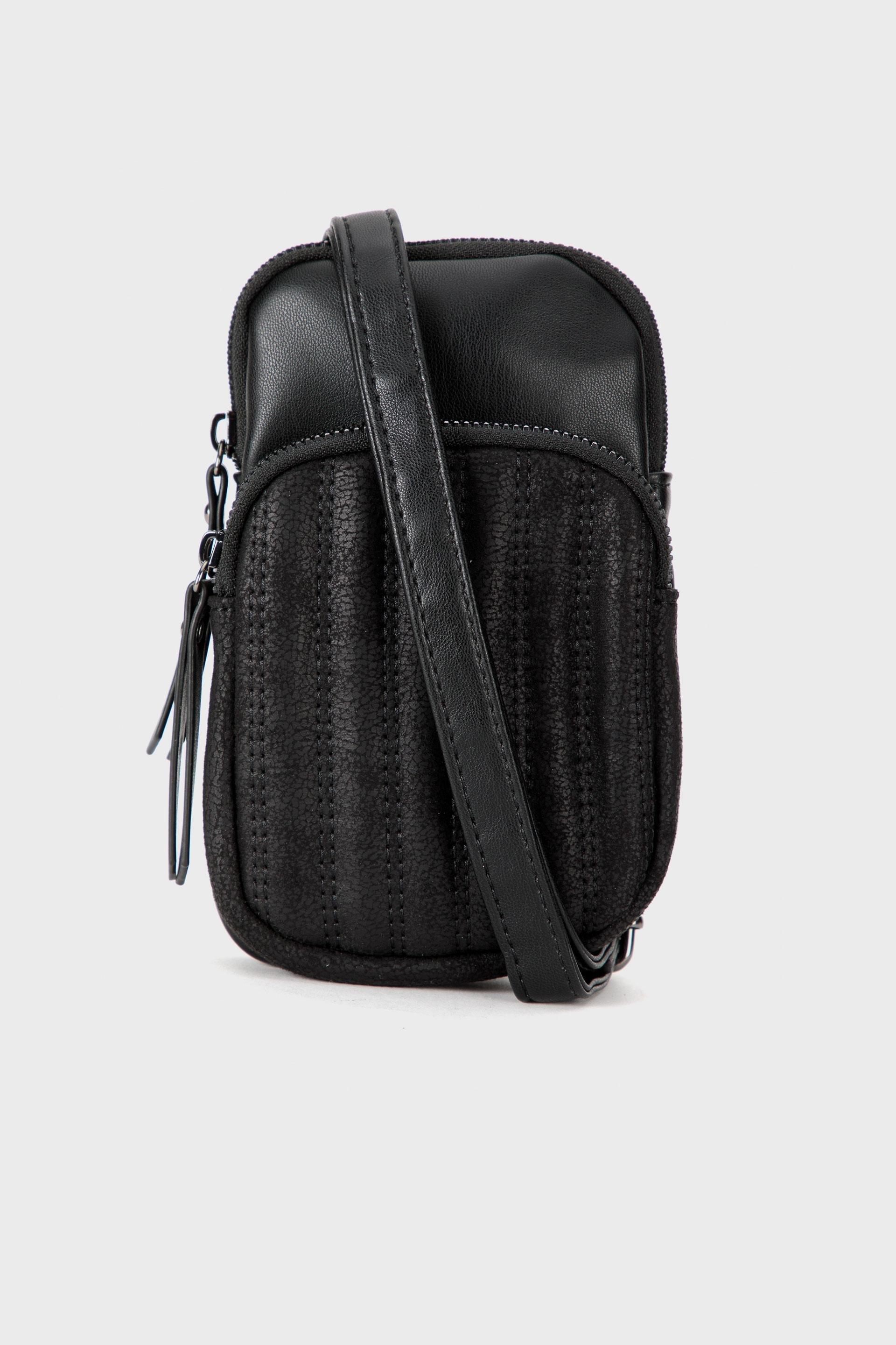 Black Textured Cross-Body Bag, Black, large image number 0