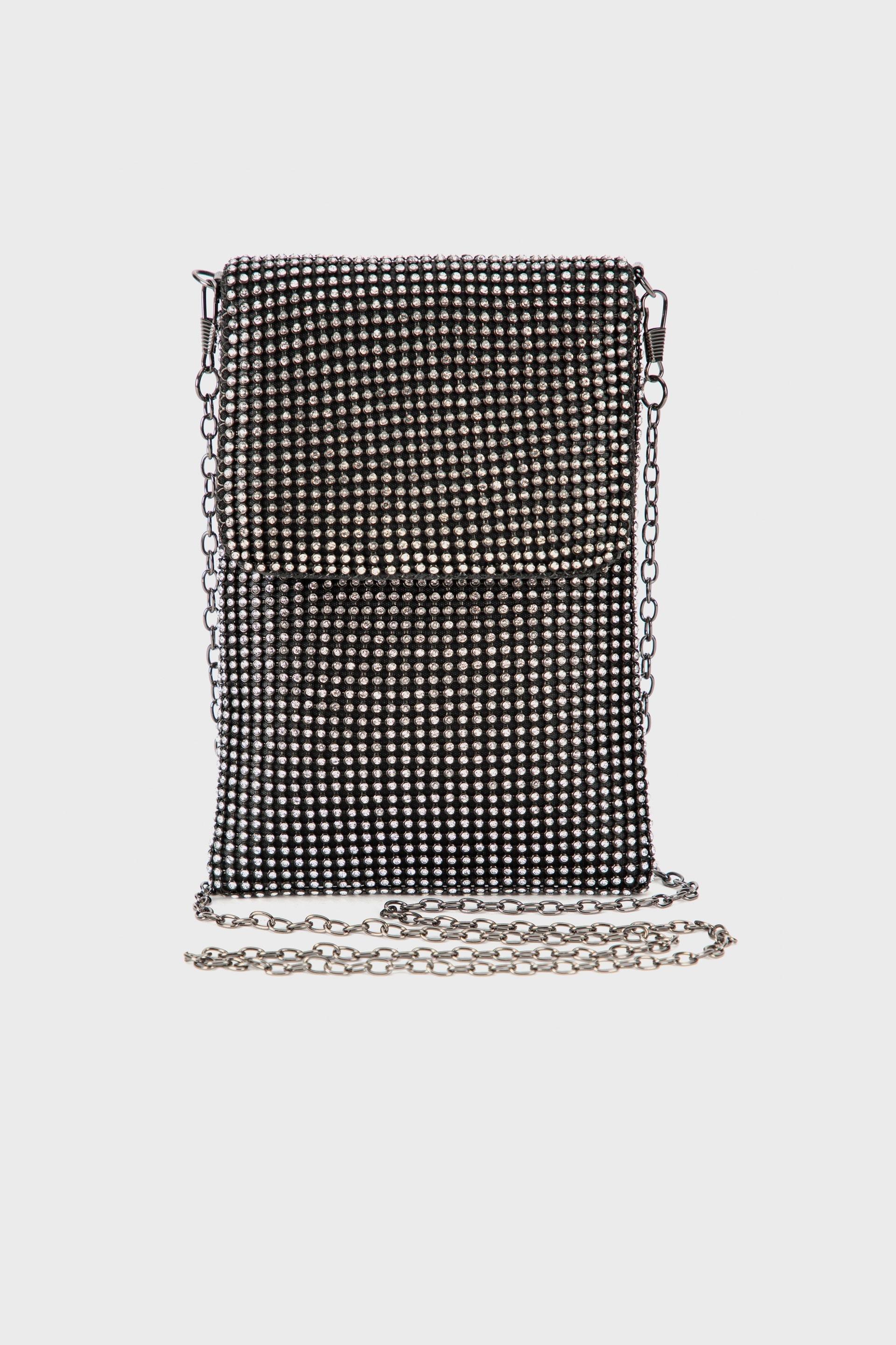 Black Embellishment Cross-Body Bag, Black, large image number 0