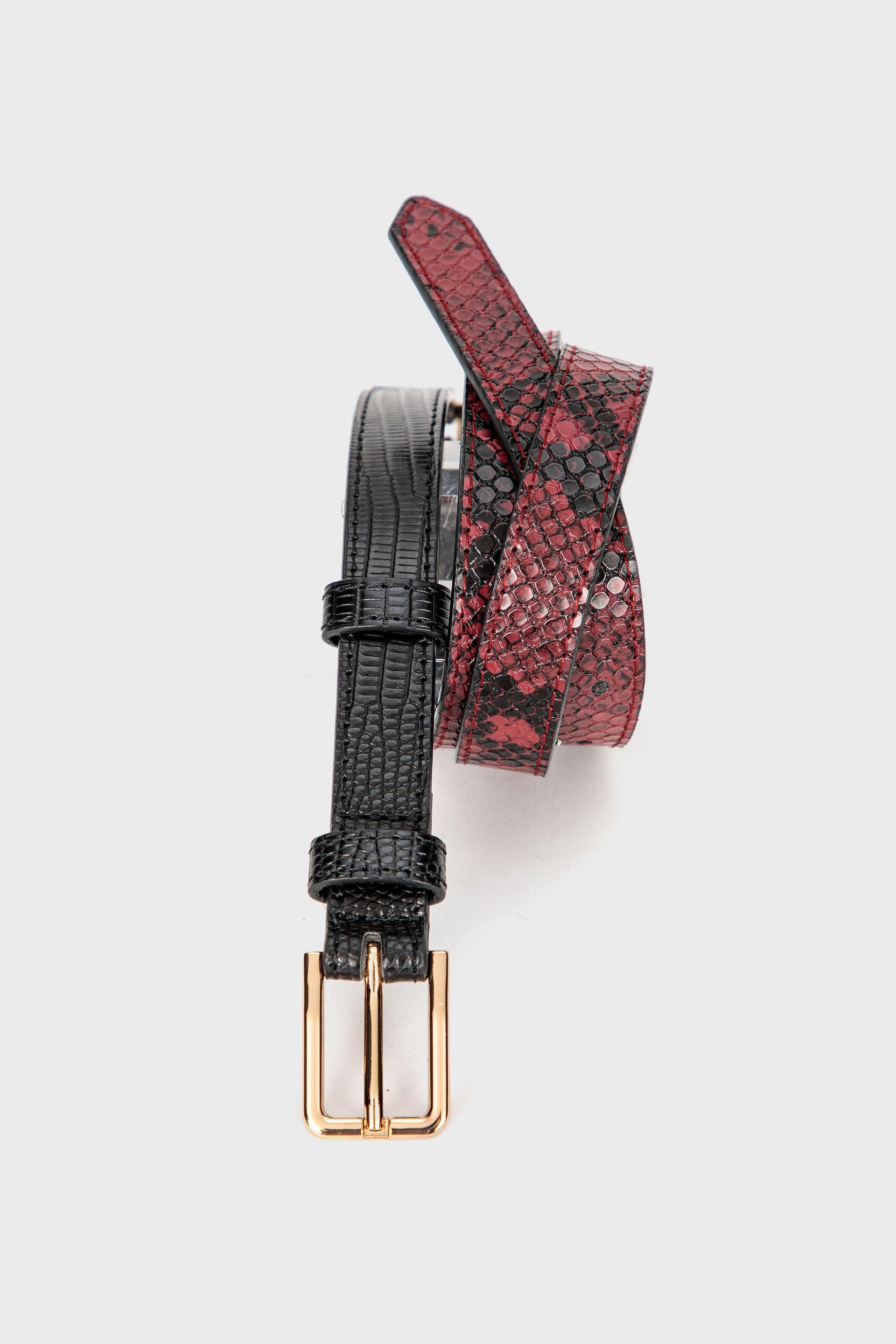Multicolour Skinny Snake Belt, , large image number 0