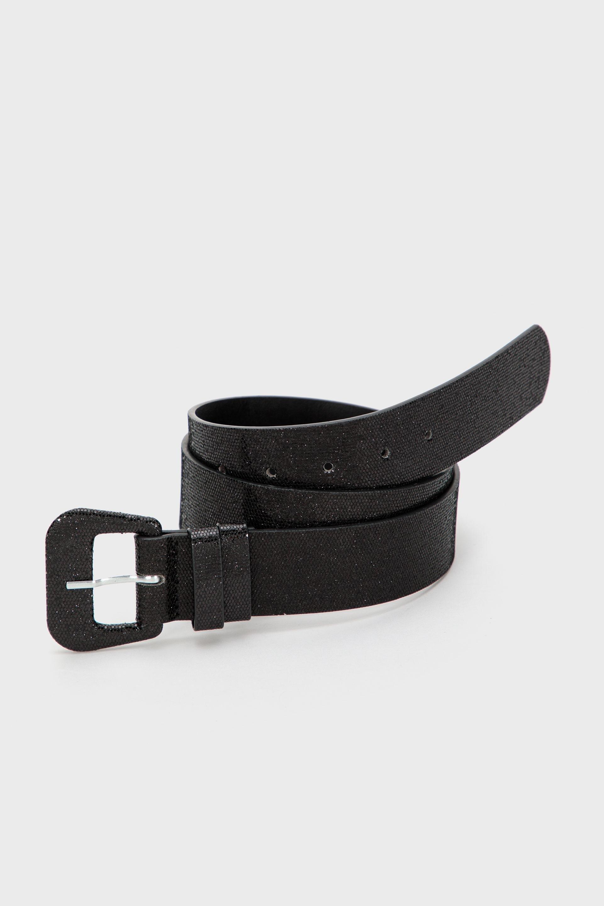 Black Buckle Belt, , large image number 0