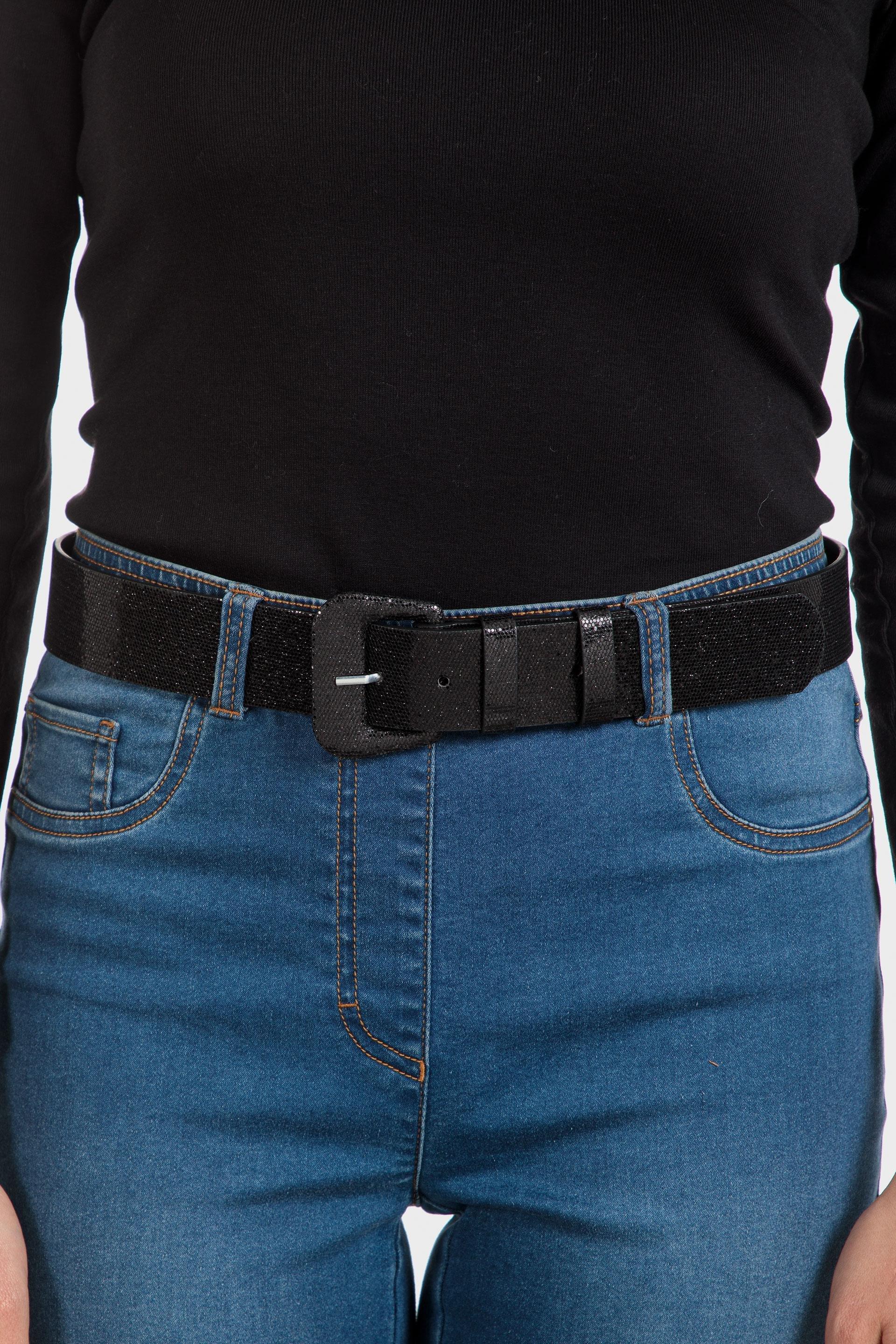 Black Buckle Belt, , large image number 1