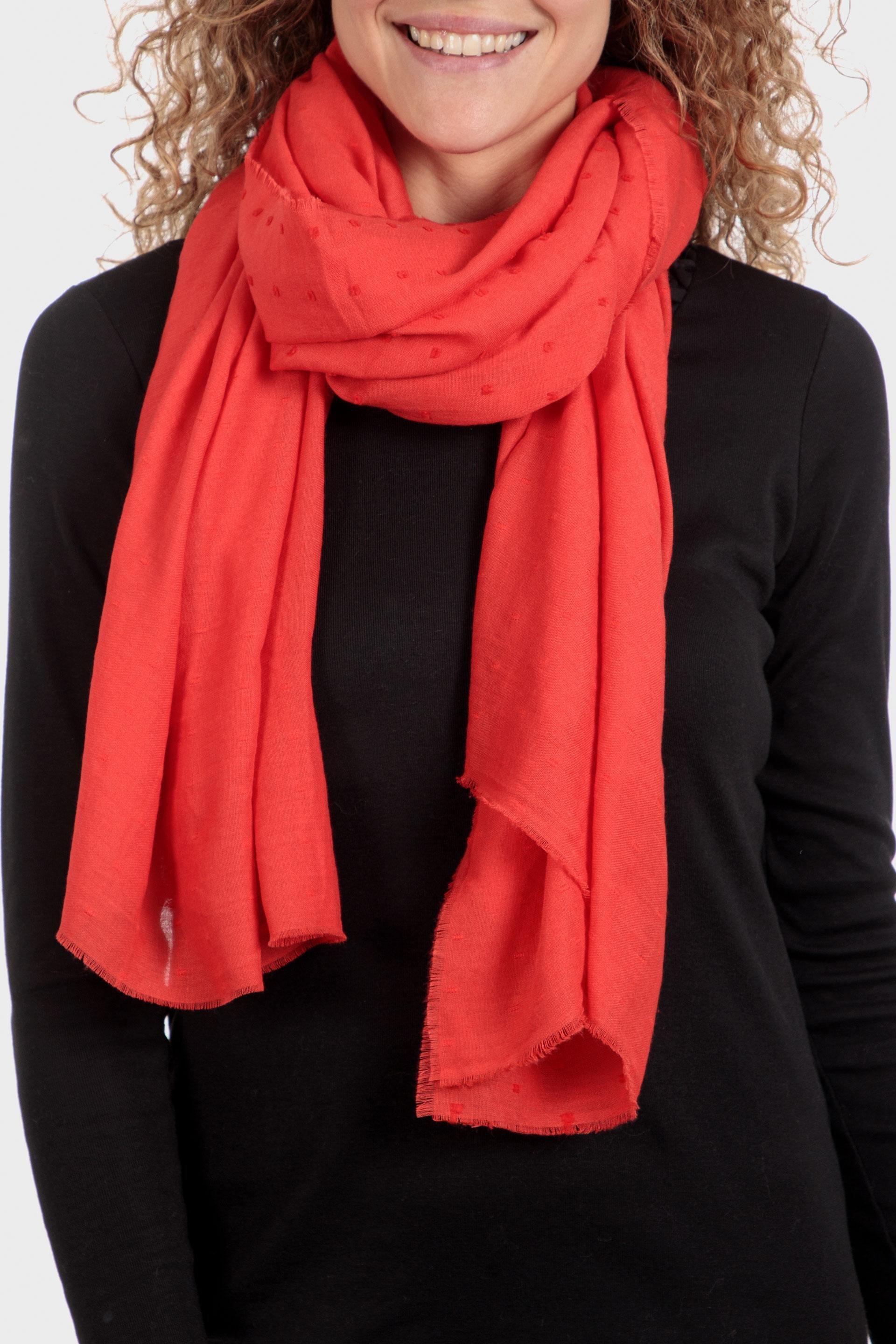 Red Pashmina Scarf, Red, large image number 0