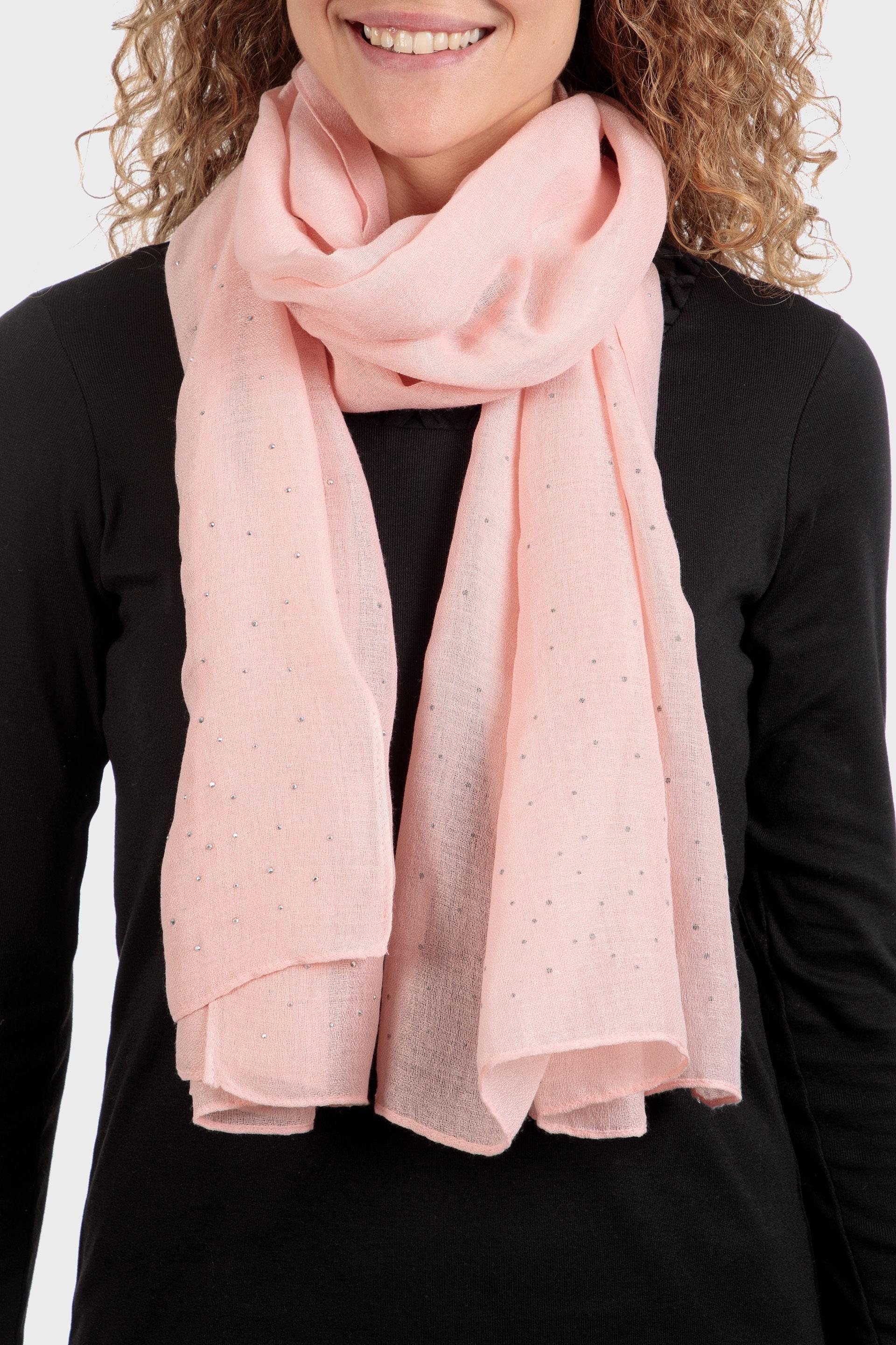 Pashmina Polka Dot Scarf, Pink Petal, large image number 0