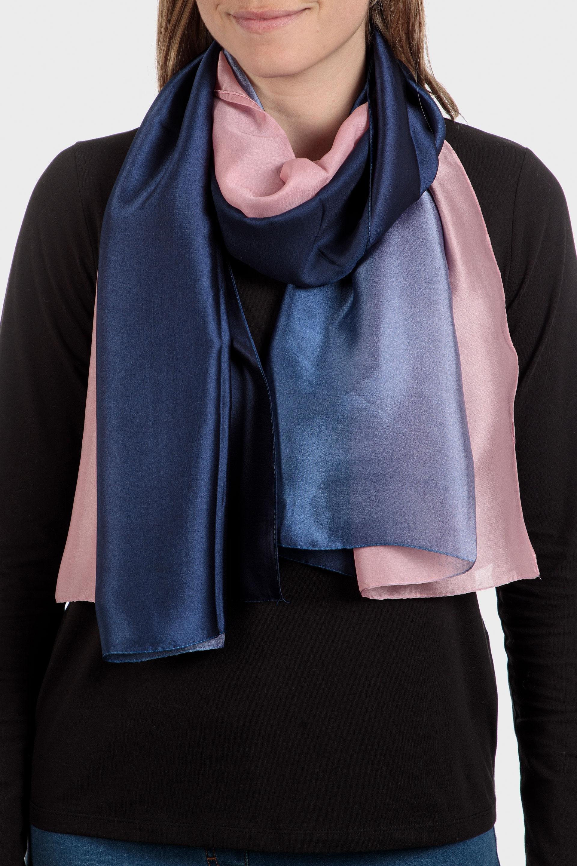 Multicolour Detailed Scarf, Blue Navy, large image number 0