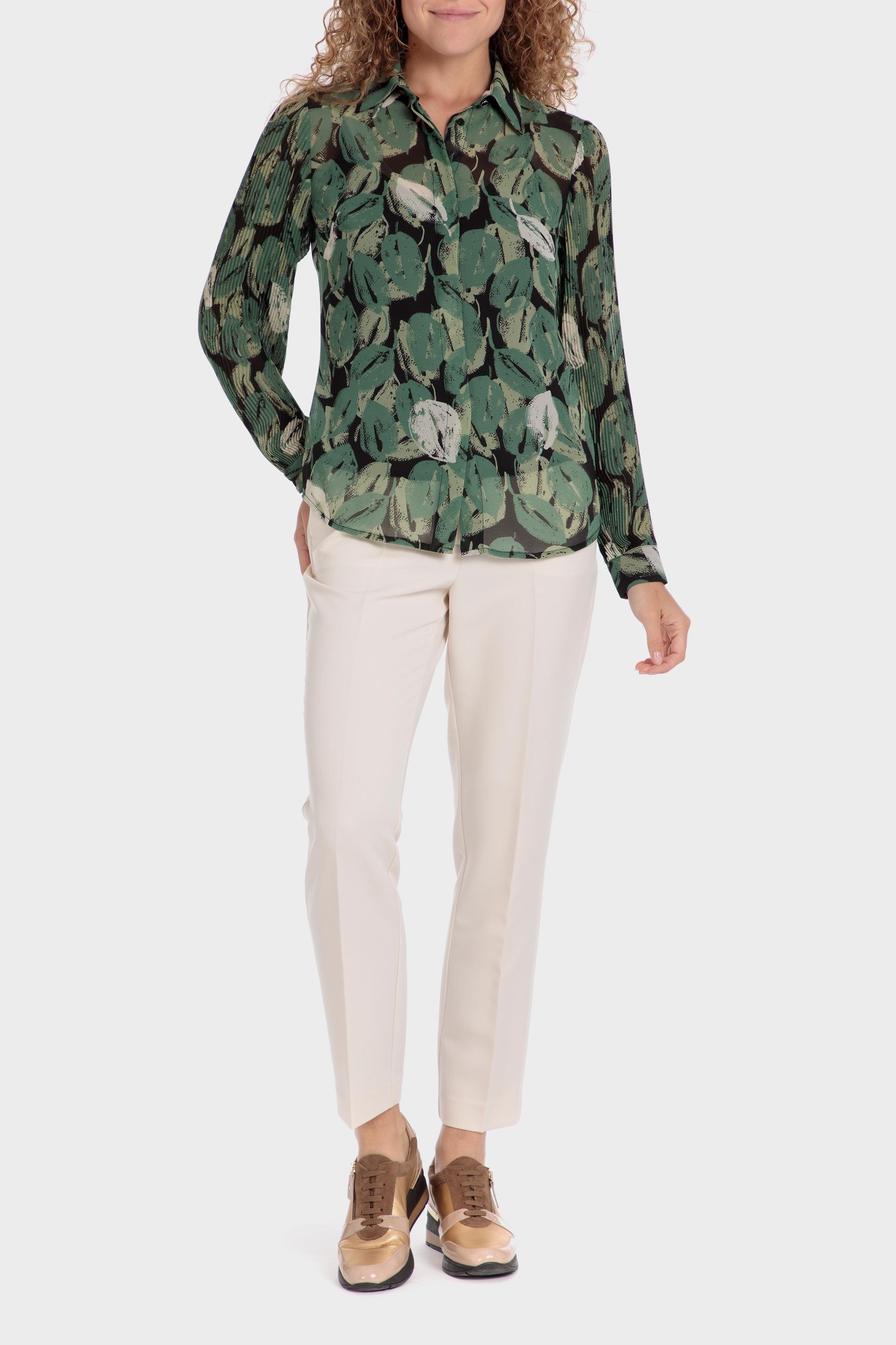 Green Pattern Long Sleeve Shirt, , large image number 1