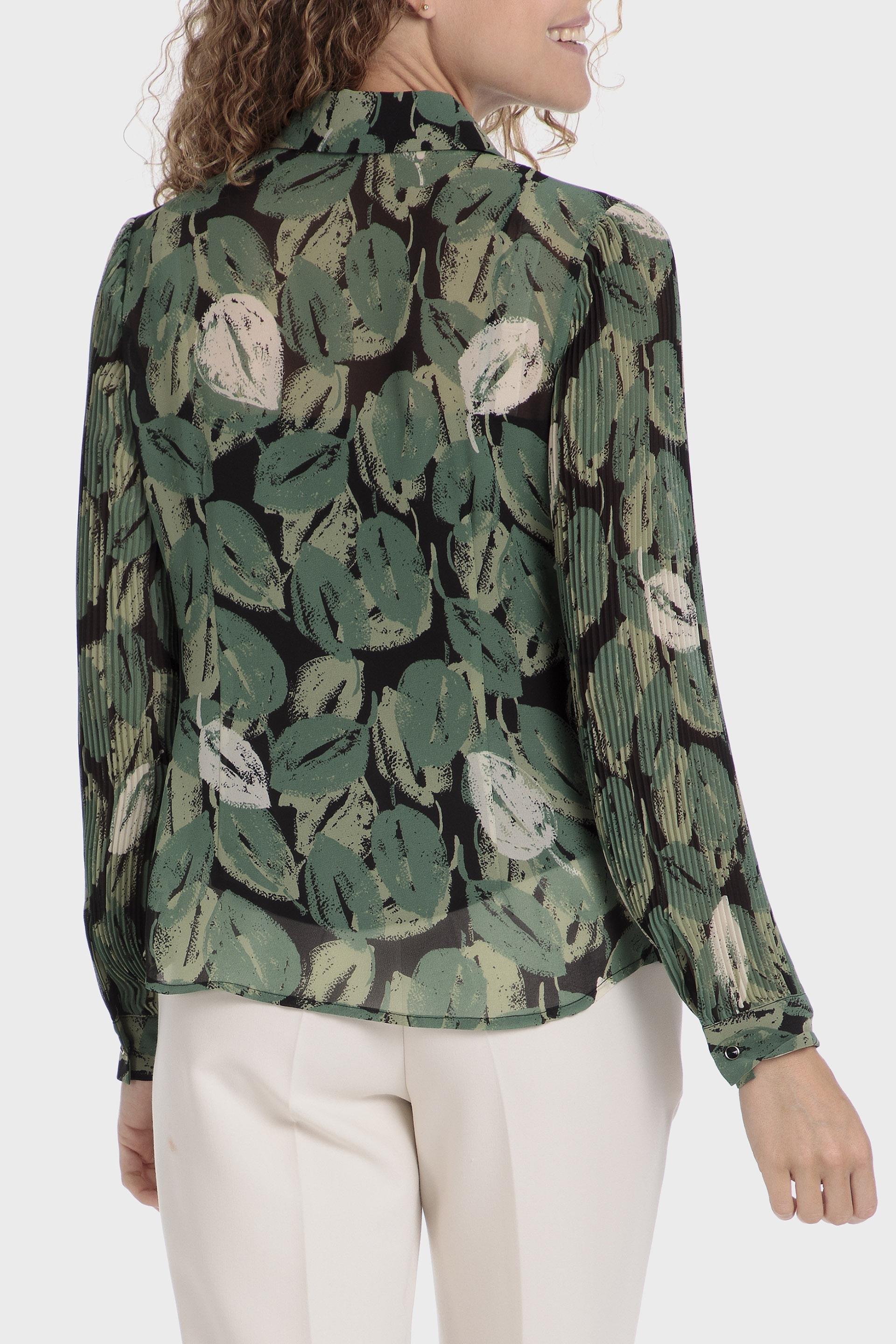 Green Pattern Long Sleeve Shirt, , large image number 2
