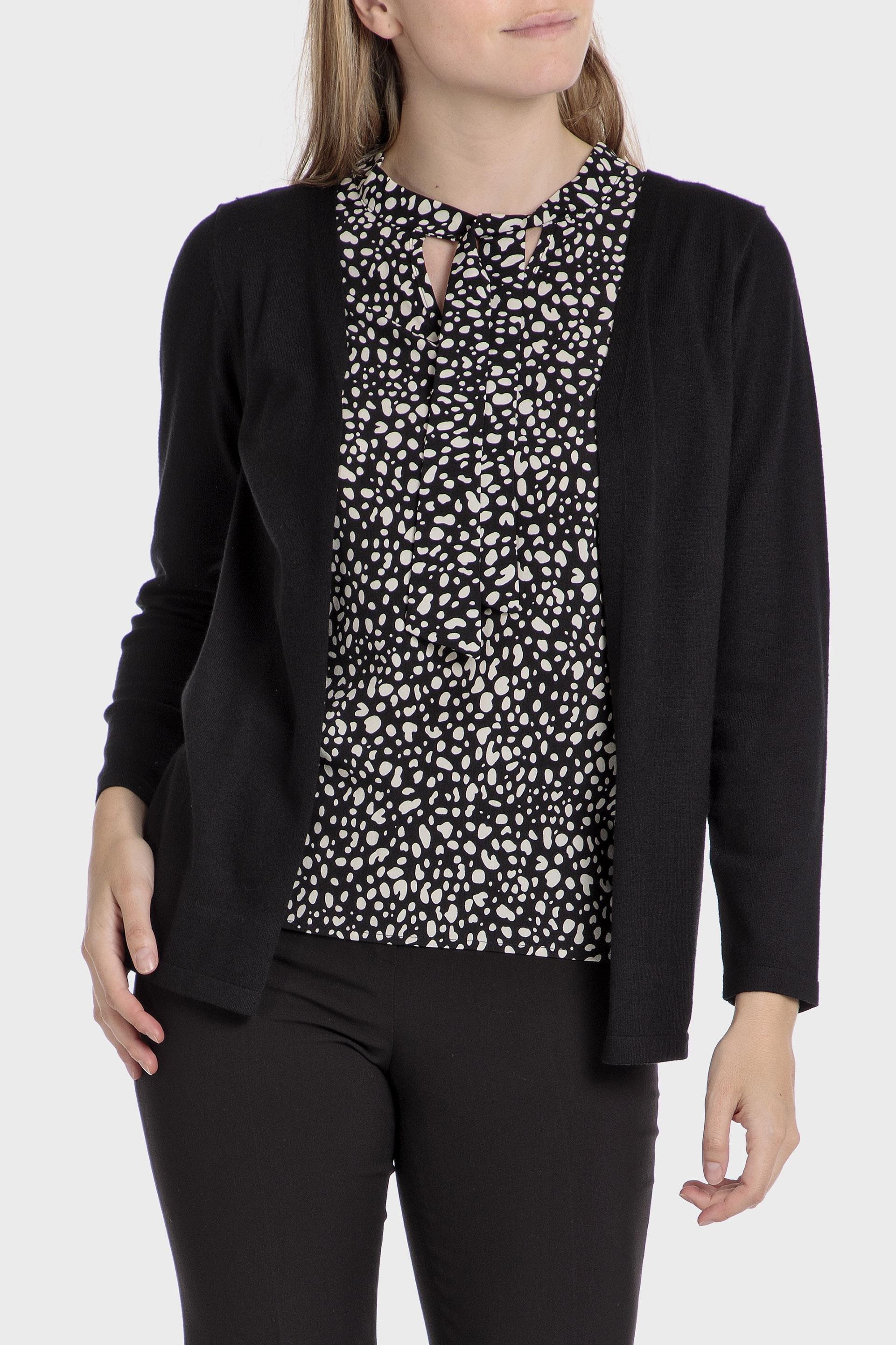 Black Polka Dot Blouse, , large image number 0
