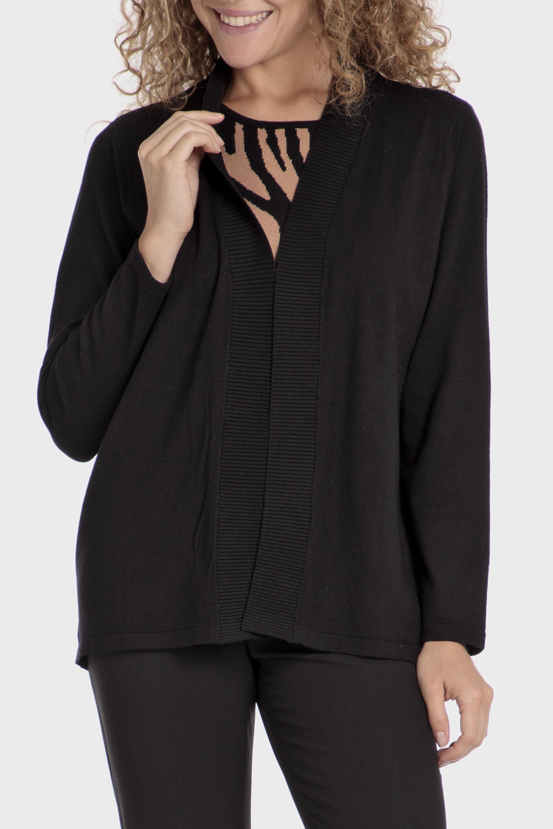 Black Jacquard Twinset, , large image number 0