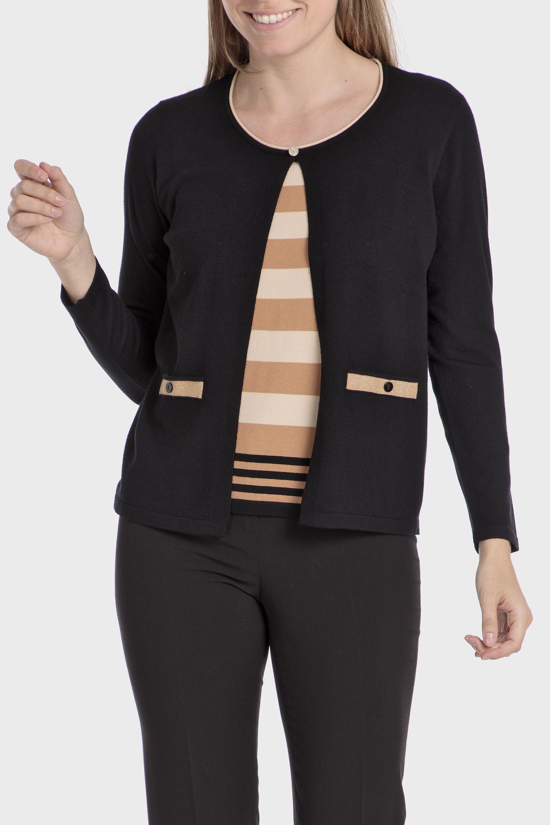 Black Simulated Striped Combination, , large image number 0