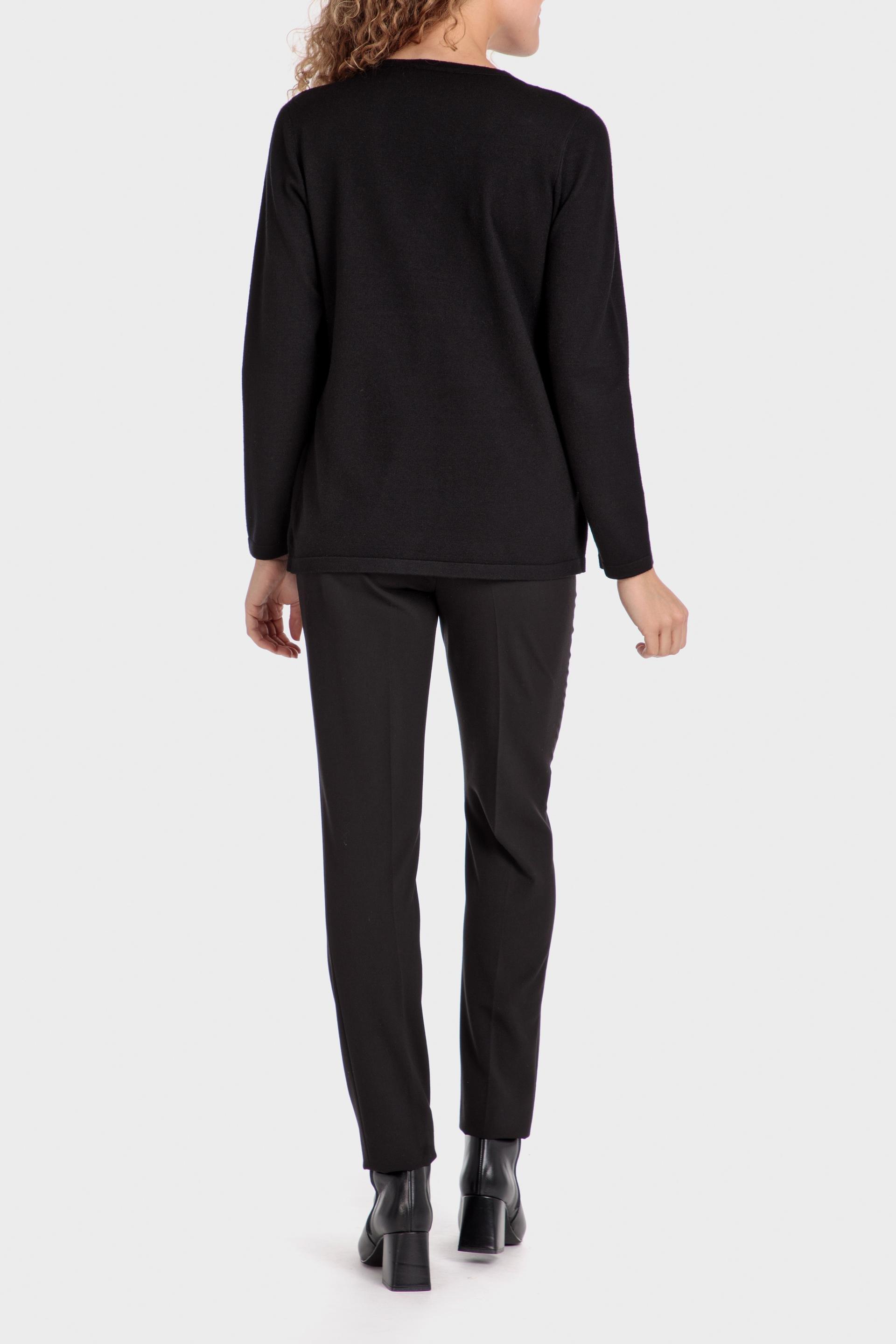 Black Faux Knitted Twinset, , large image number 3