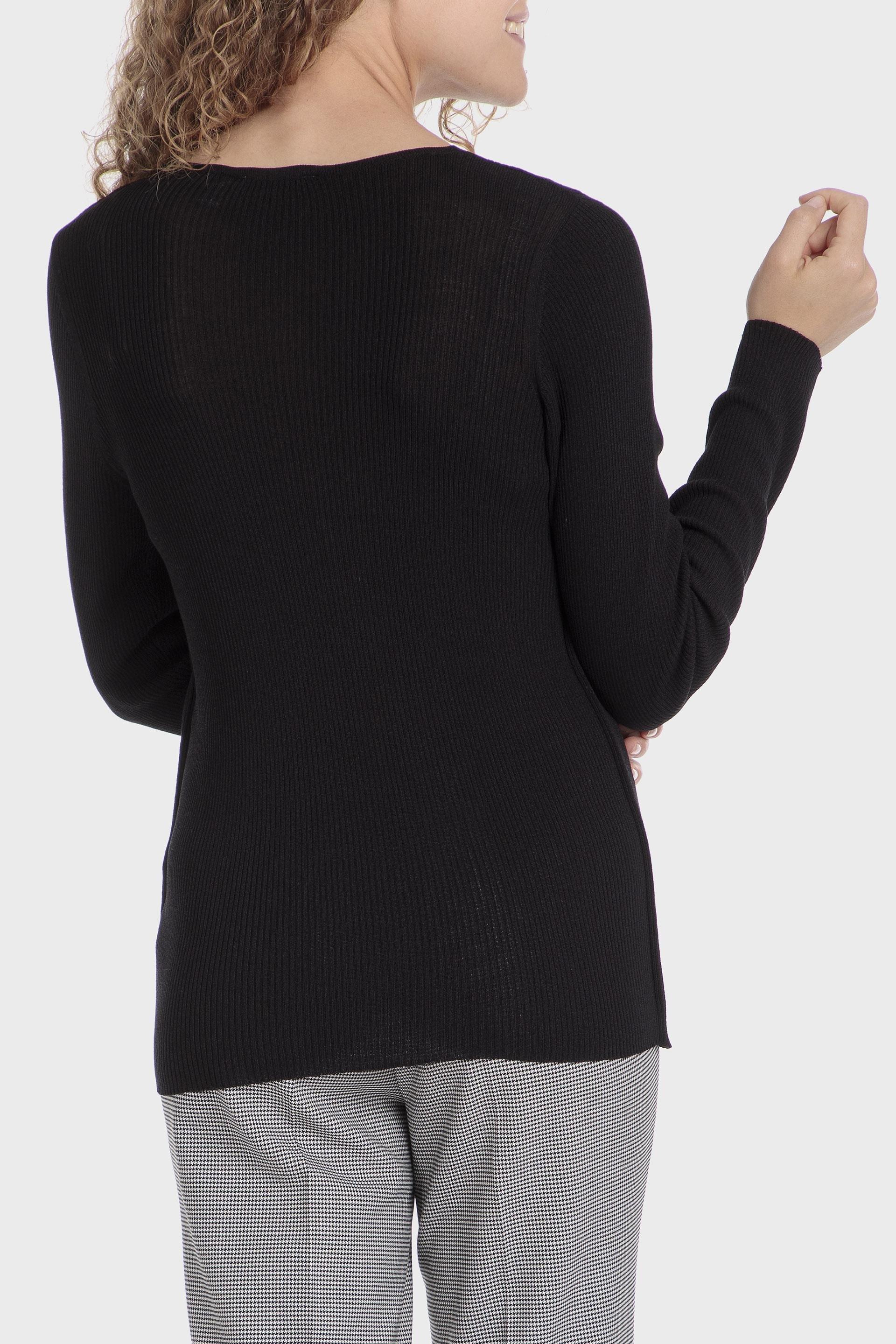Black Plain Blouse, , large image number 2