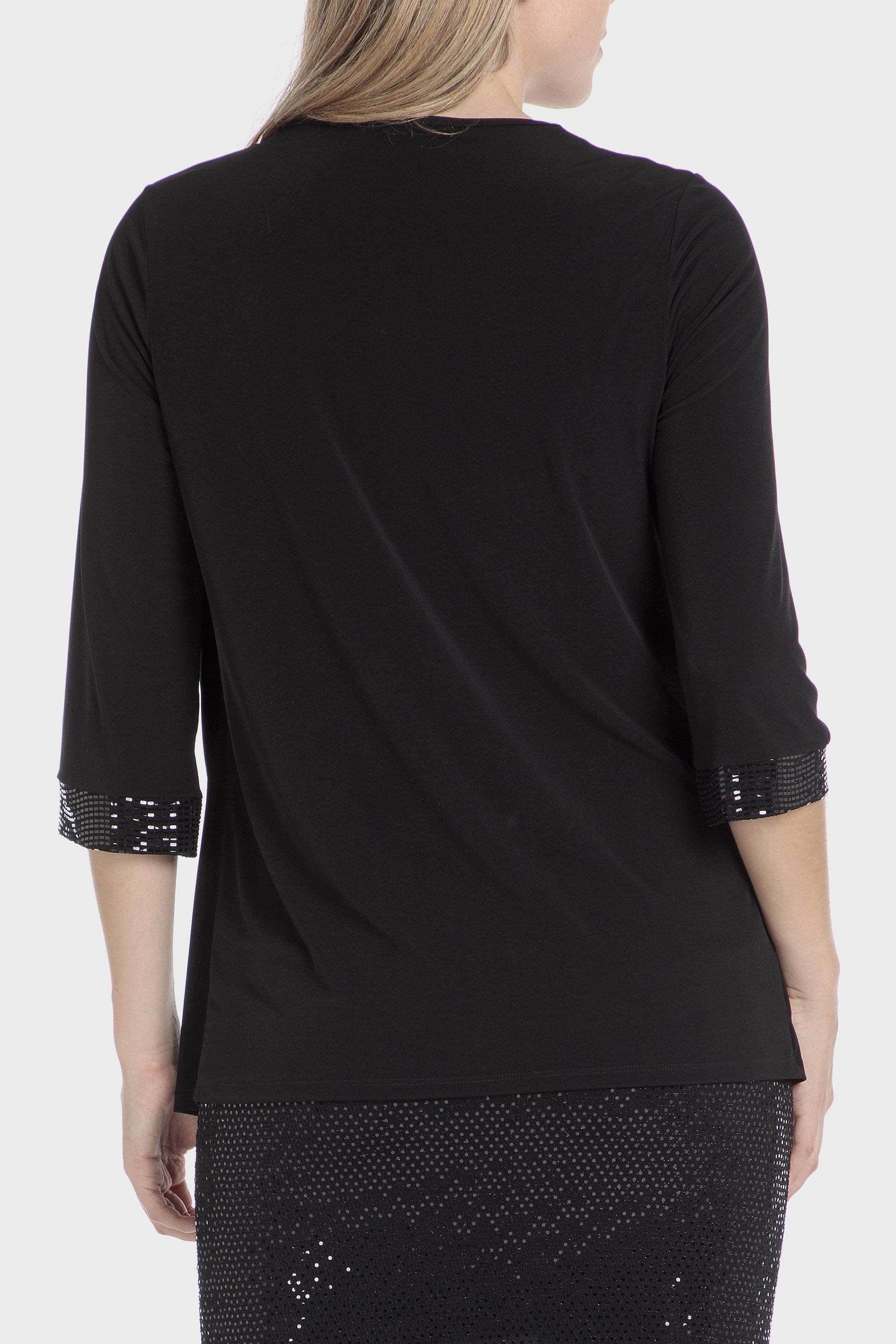 Black Detailed Open Jacket, , large image number 1
