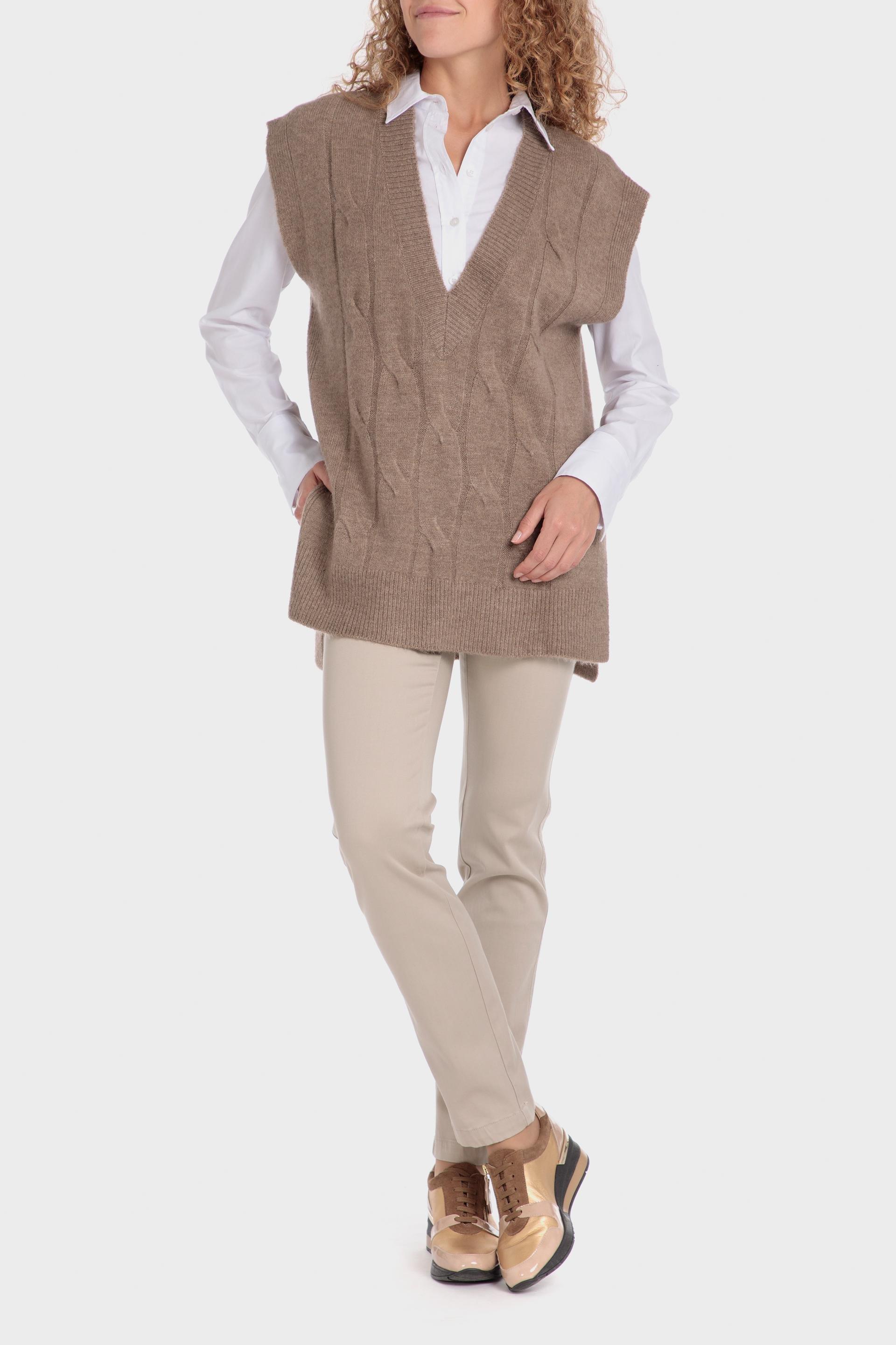 Brown Textured Jumper, , large image number 1