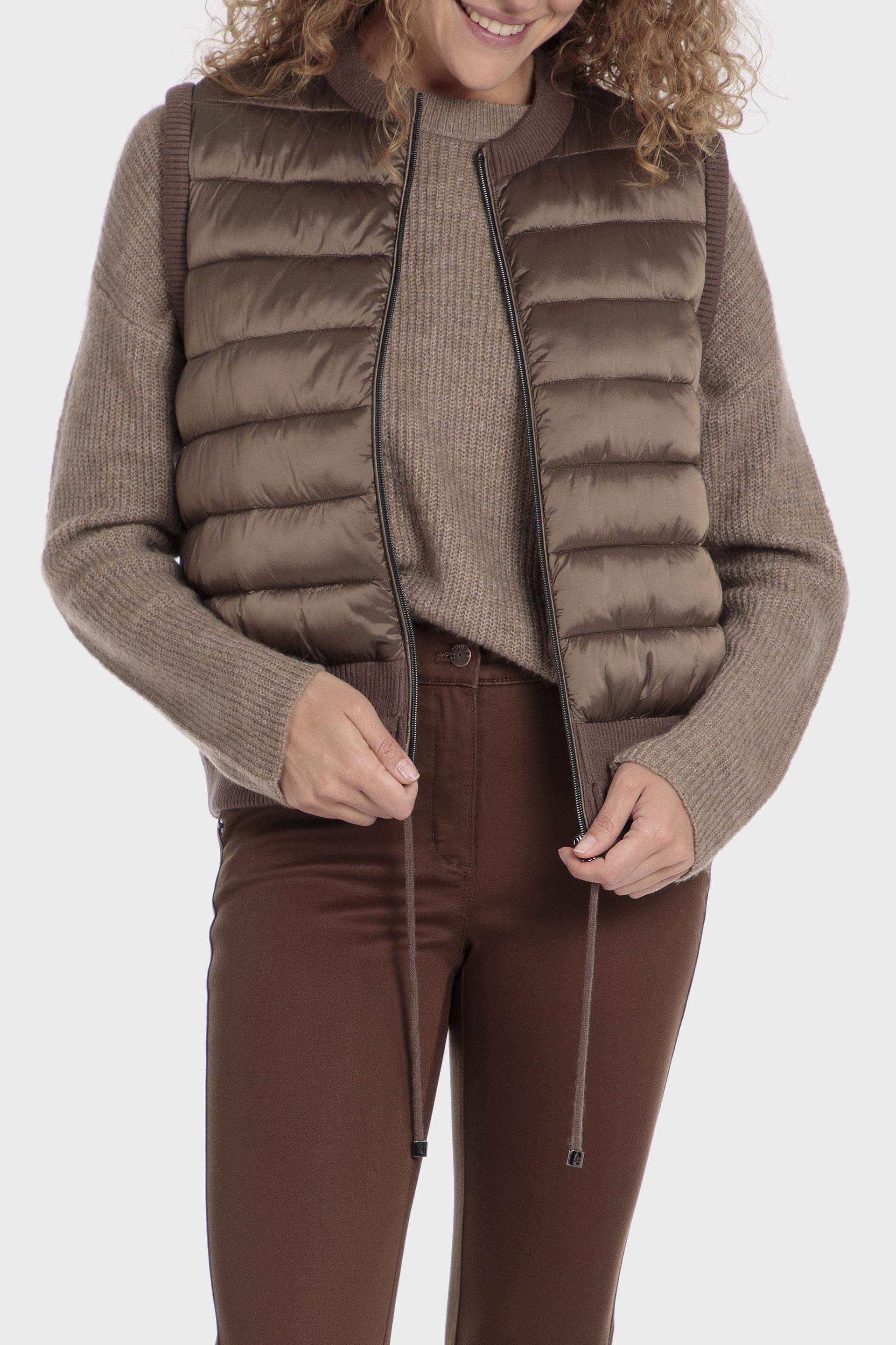 Brown Padded Waistcoat, , large image number 1