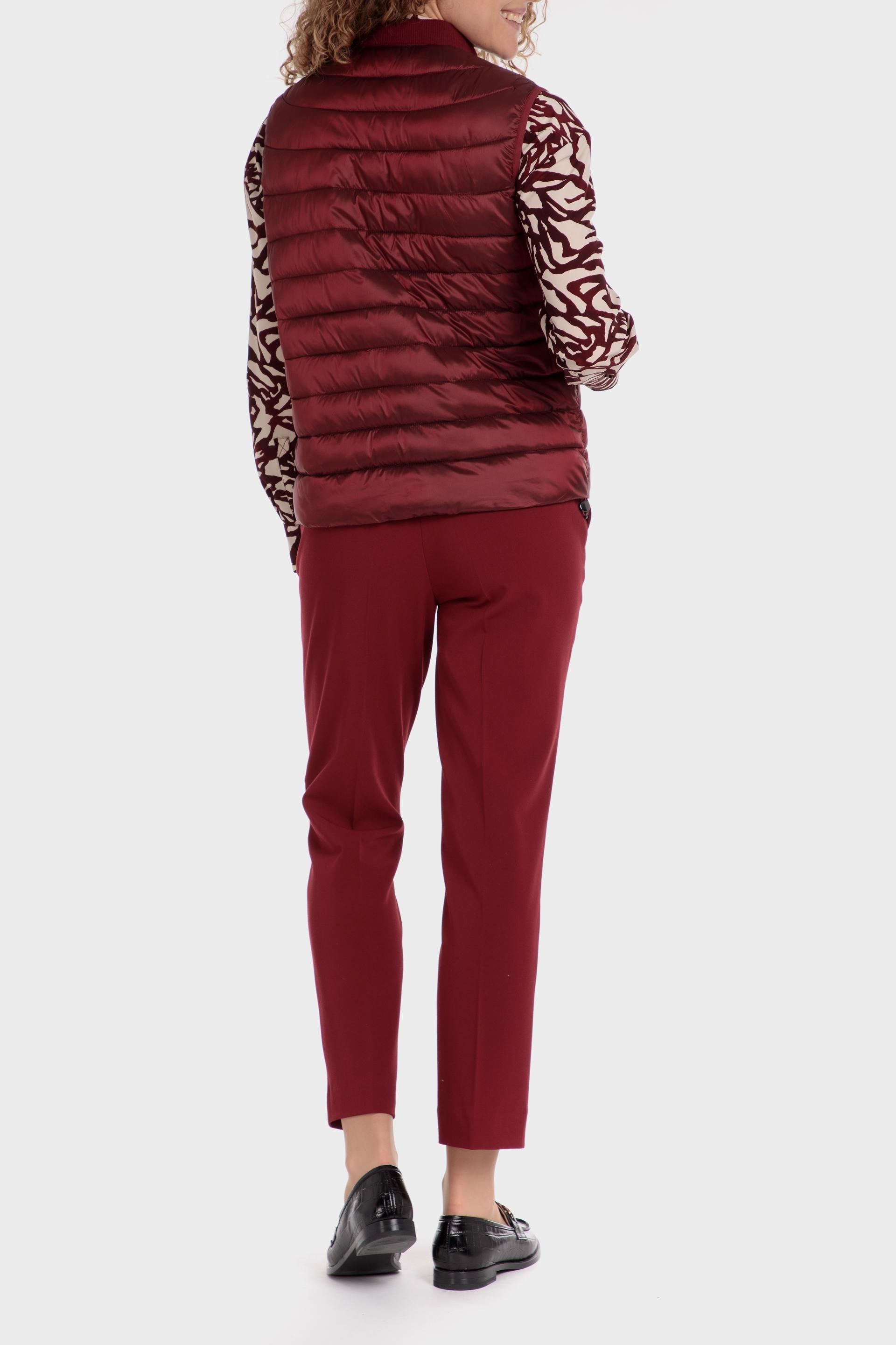 Red Printed Puffer Vest, , large image number 3