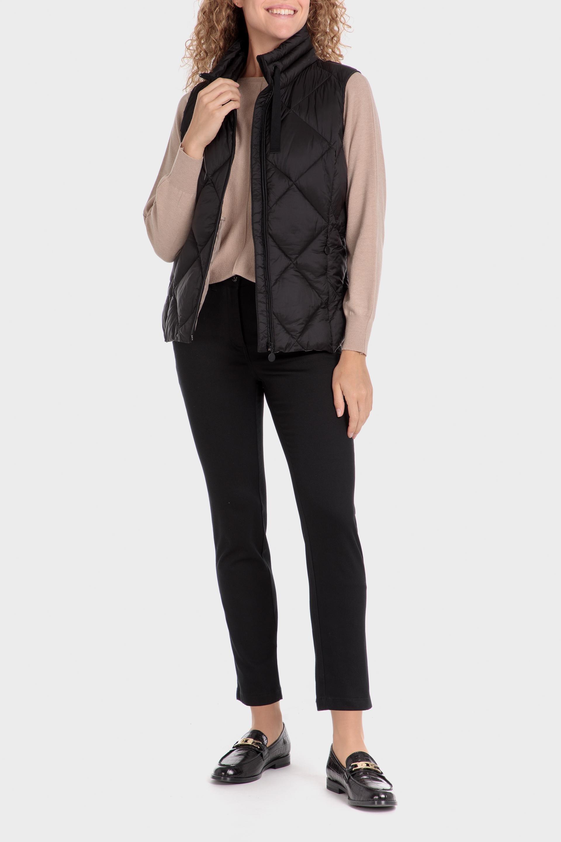 Black Plain Gilet, , large image number 1