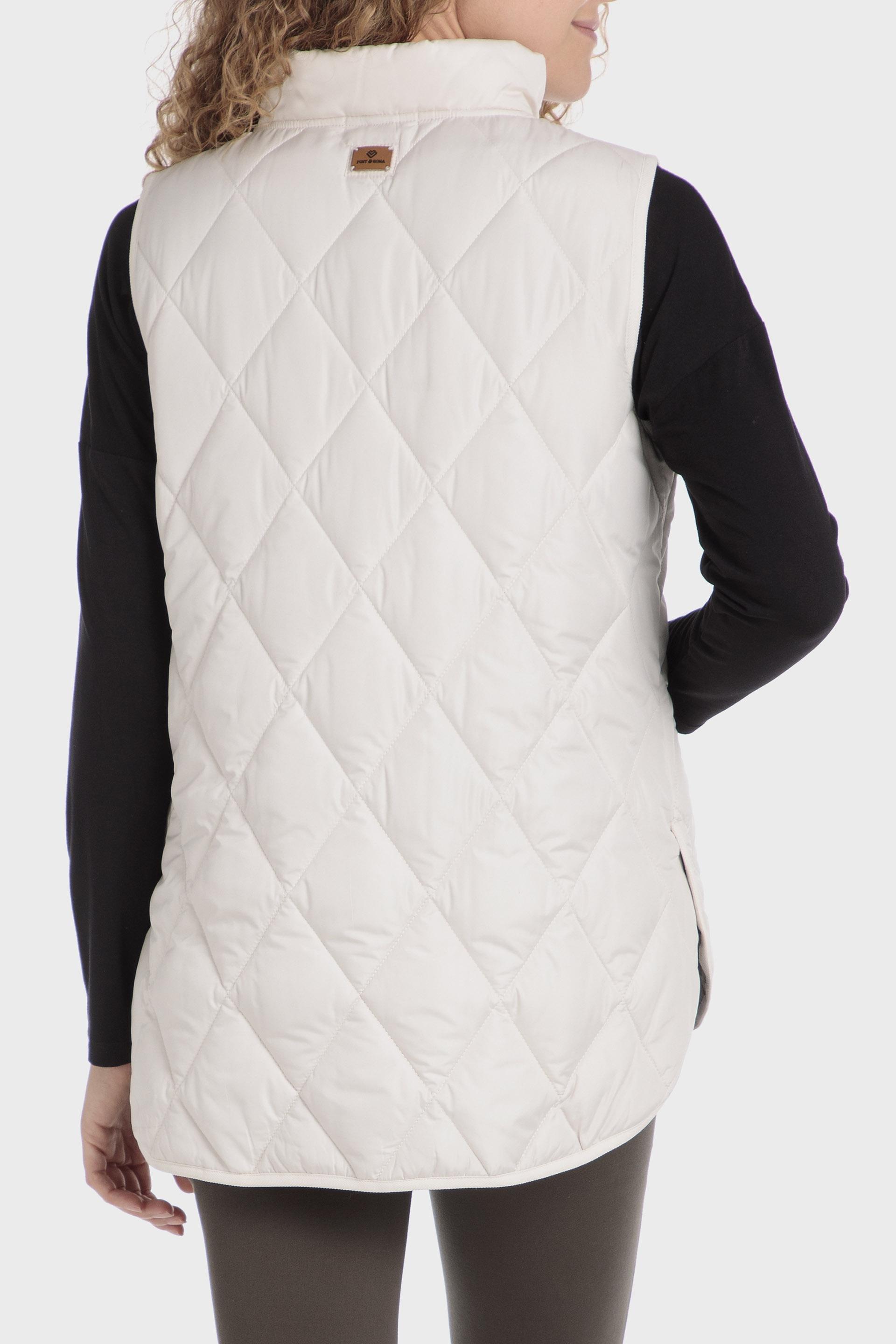 White Quilted Waistcoat, , large image number 2