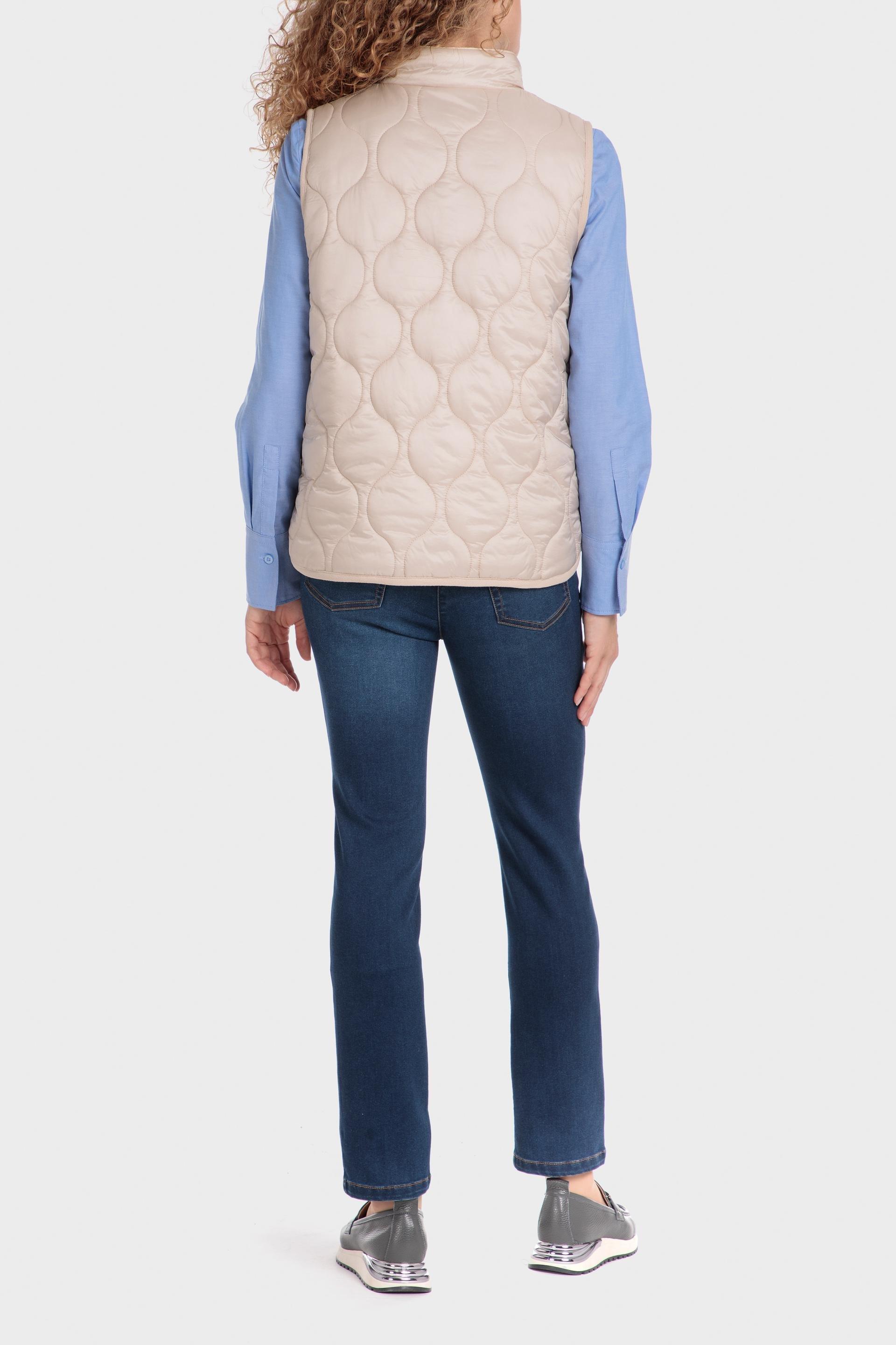 Beige Padded Waistcoat, , large image number 3