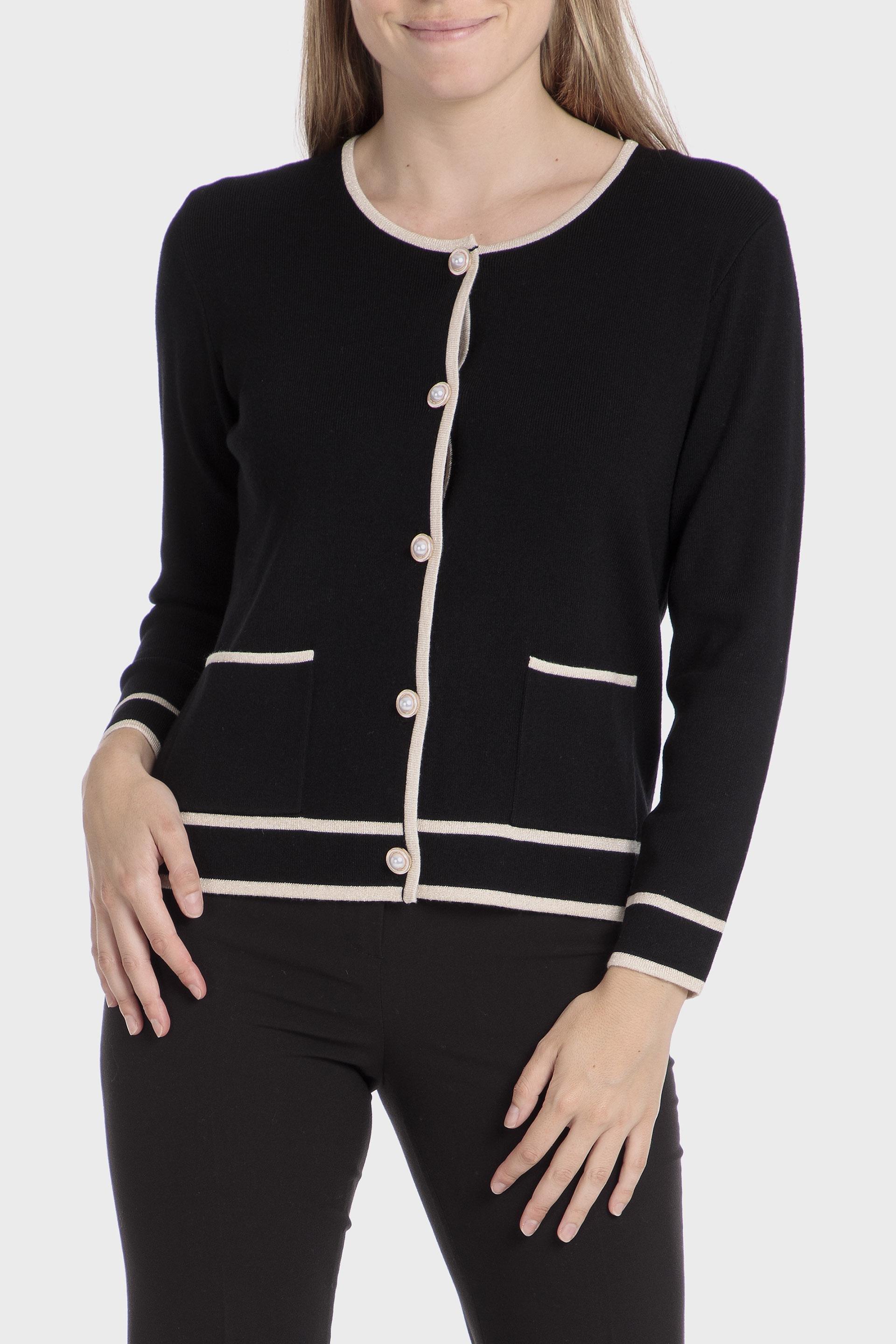 Black Knitted Jacket, , large image number 0