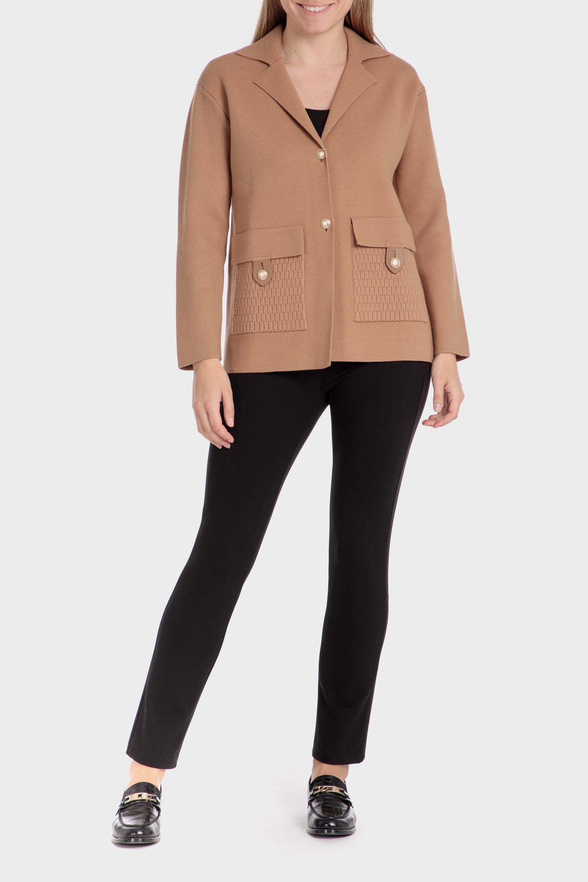 Beige Textured Short Jacket, , large image number 1