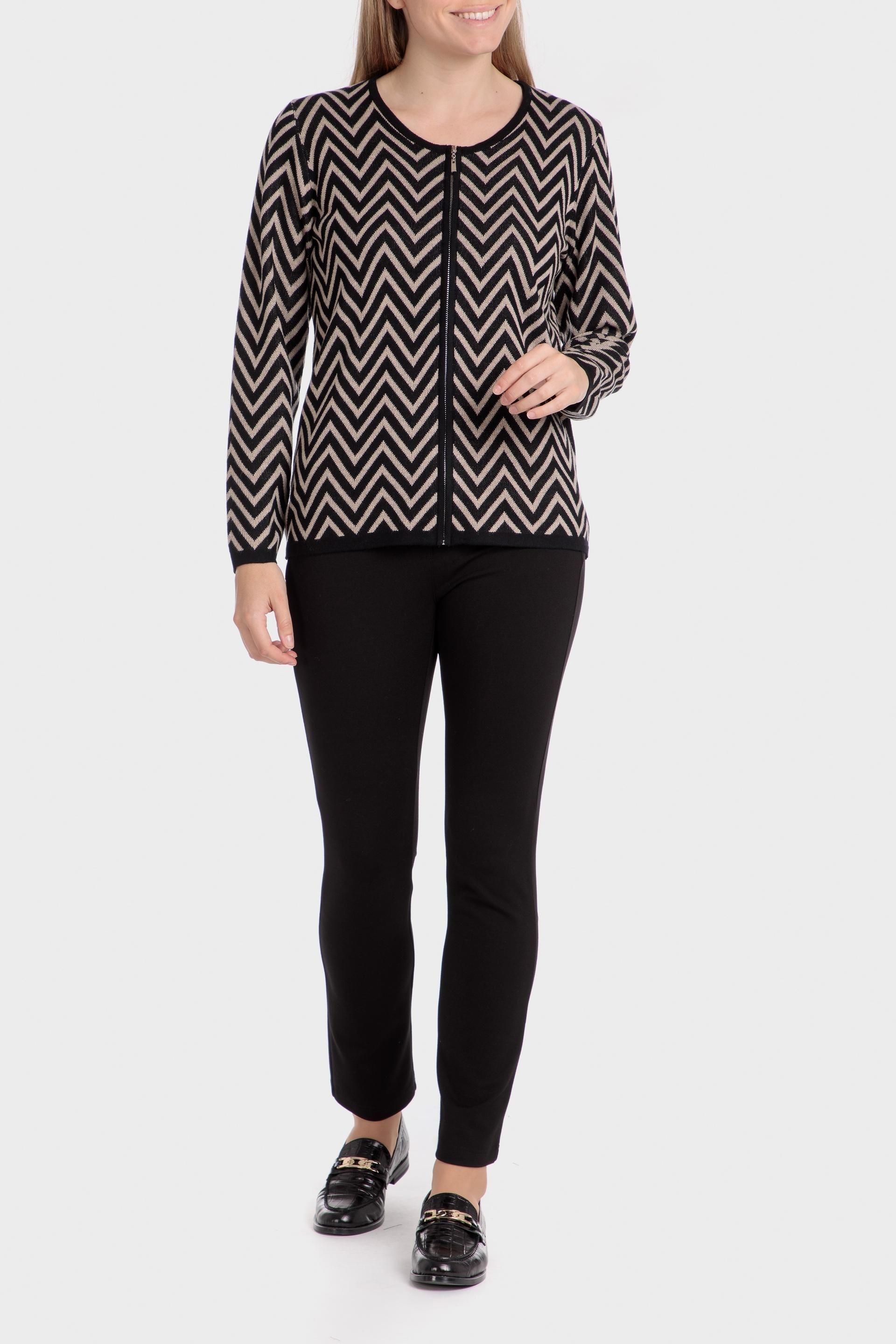 Black Chevron Short Jacket, , large image number 1