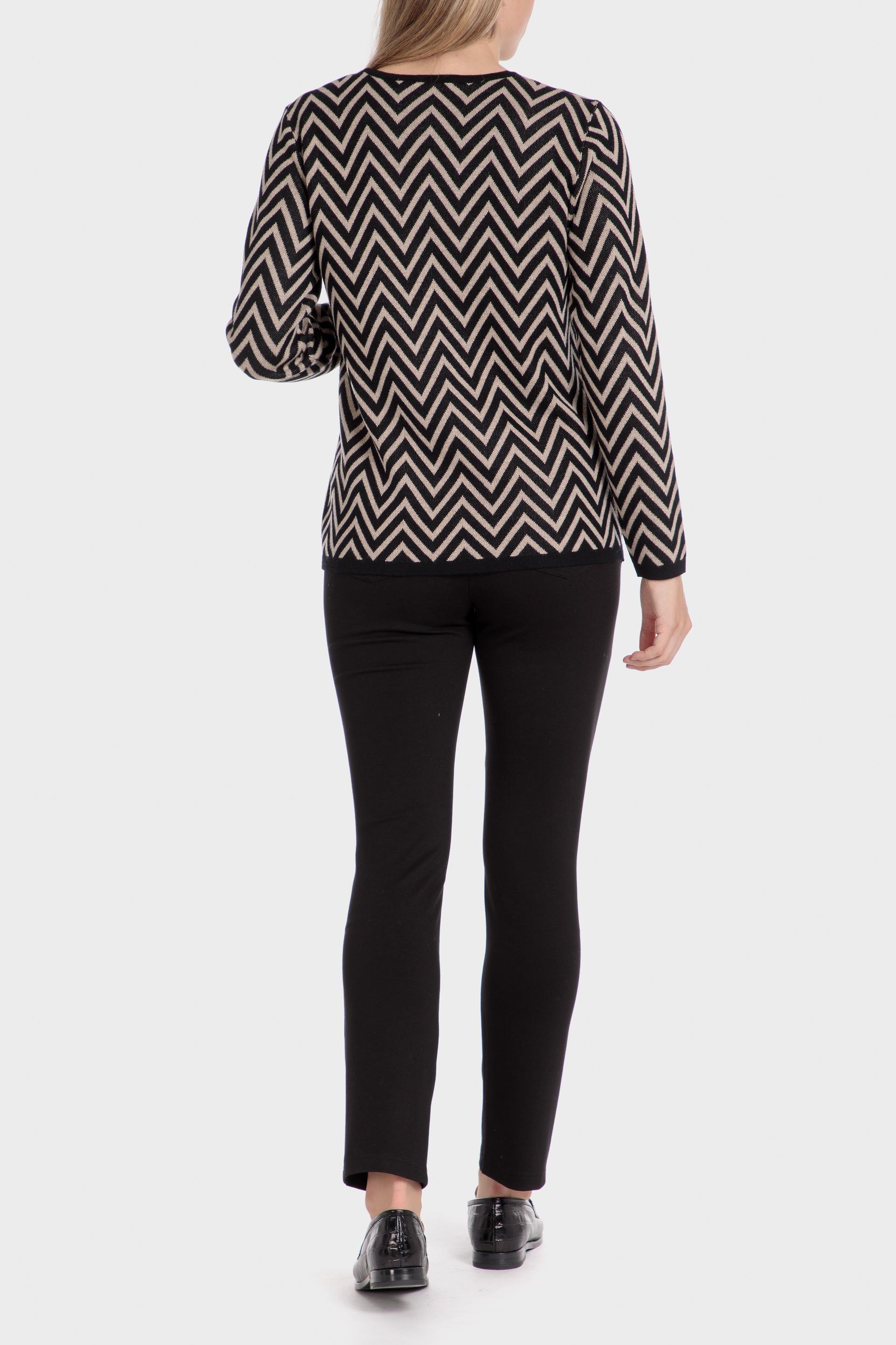 Black Chevron Short Jacket, , large image number 3