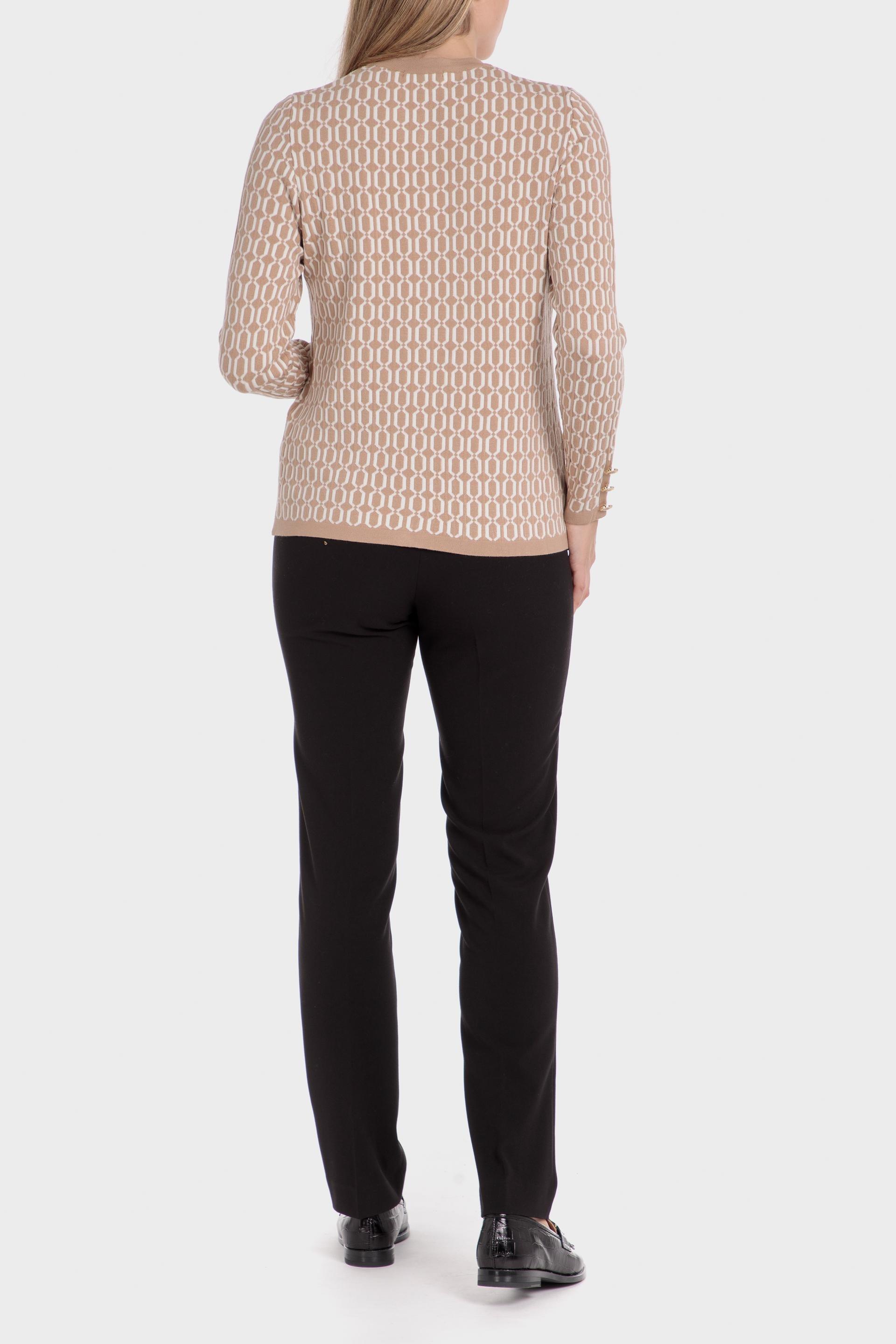 Beige Geometric Print Jacquard, , large image number 2