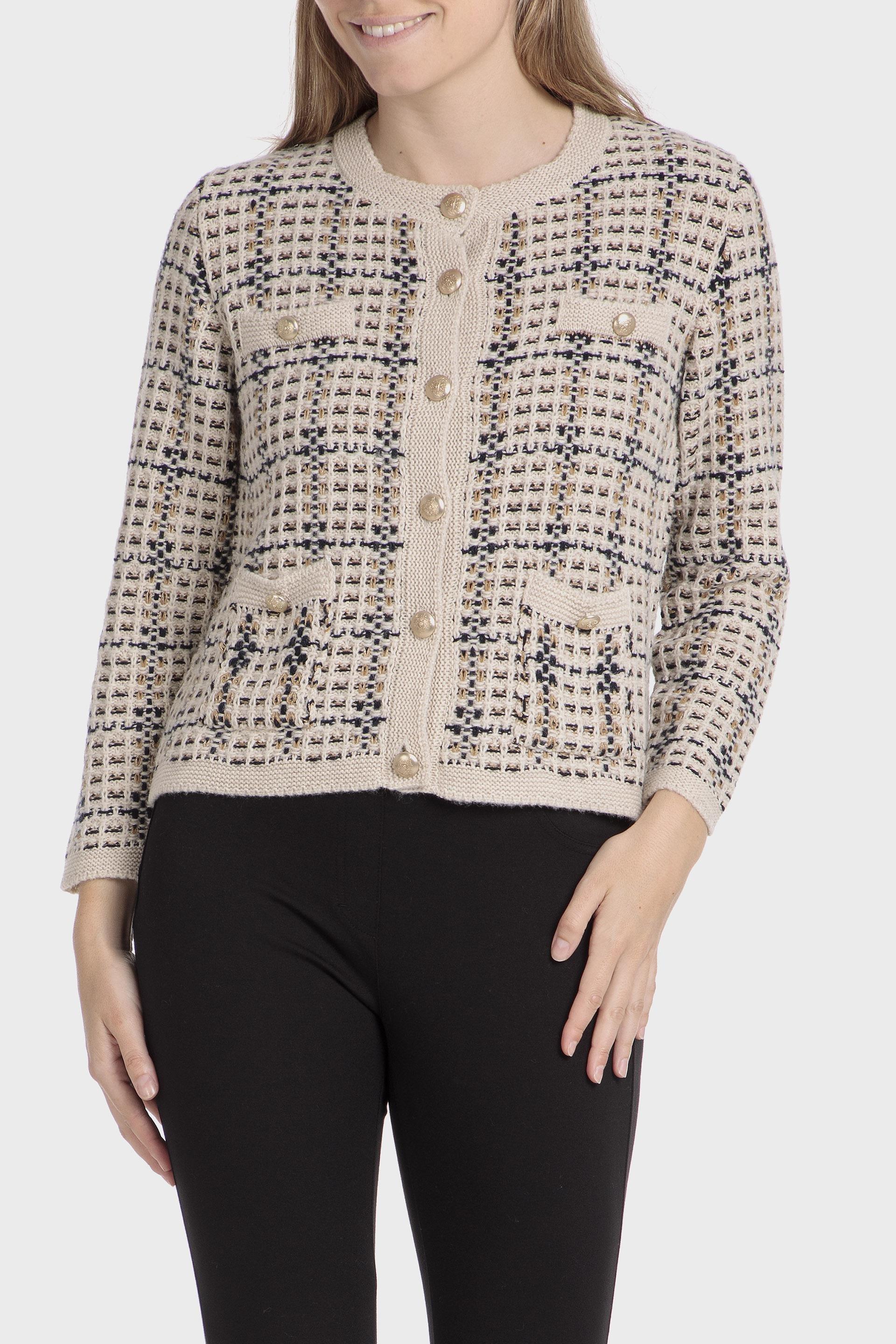 Beige Cropped Jacket, , large image number 0