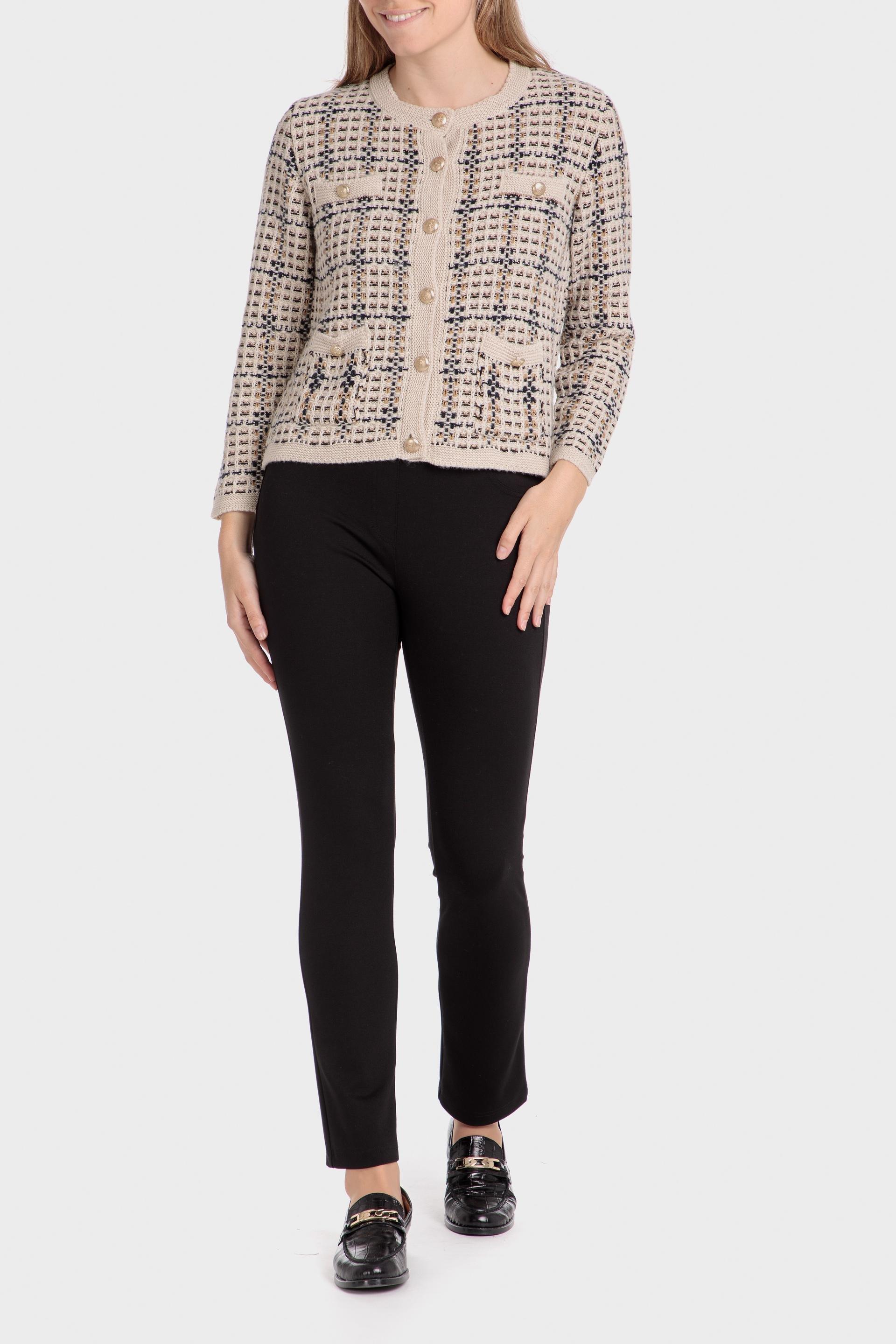 Beige Cropped Jacket, , large image number 1