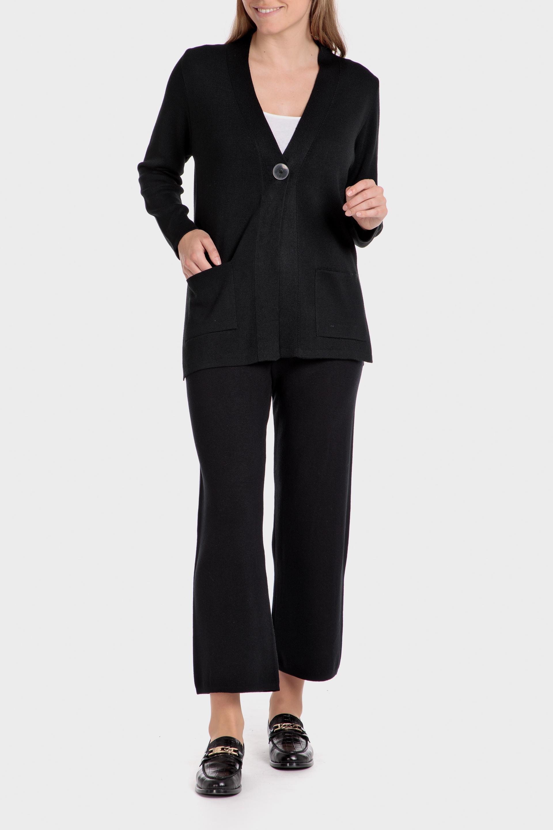 Black Plain Jacket, , large image number 1