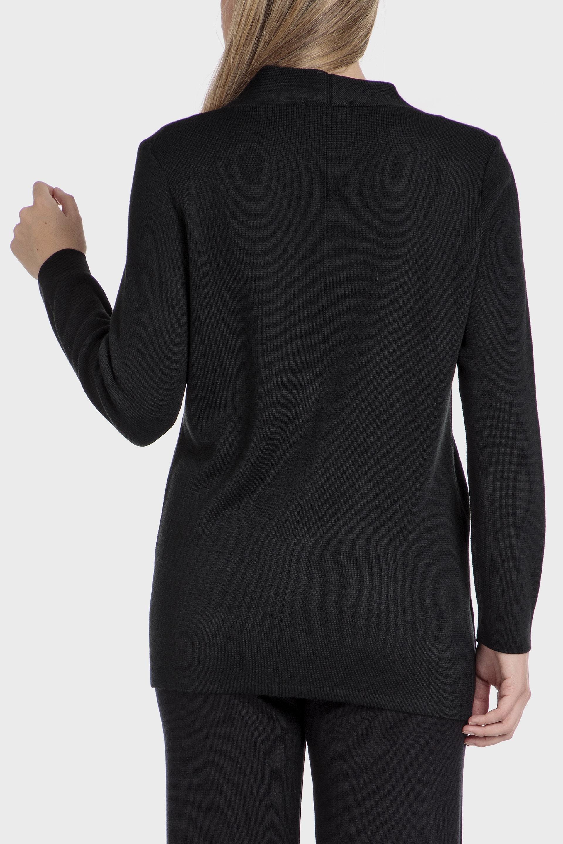 Black Plain Jacket, , large image number 3