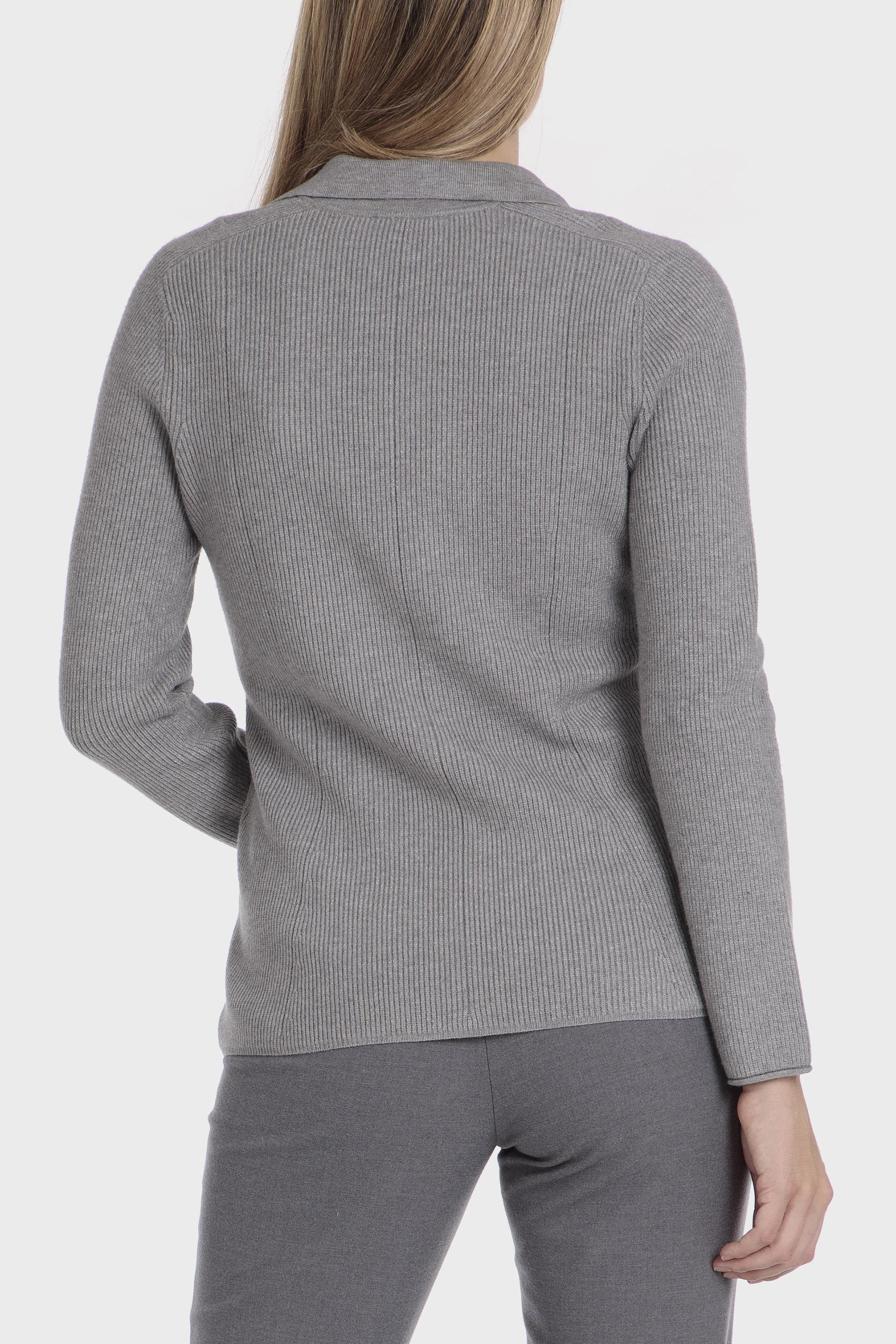 Grey Plain Single Breasted Jacket, , large image number 2