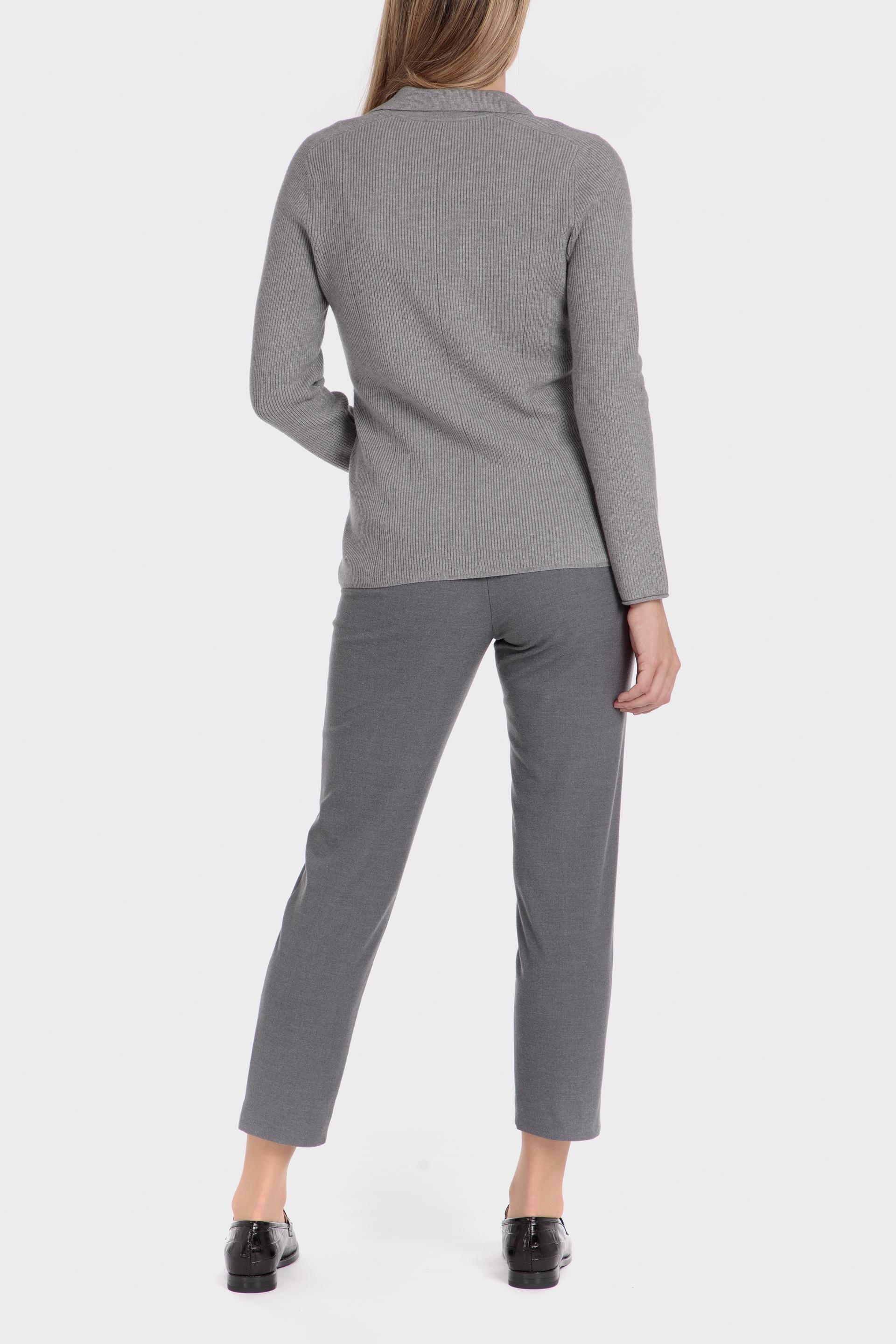 Grey Plain Single Breasted Jacket, , large image number 3