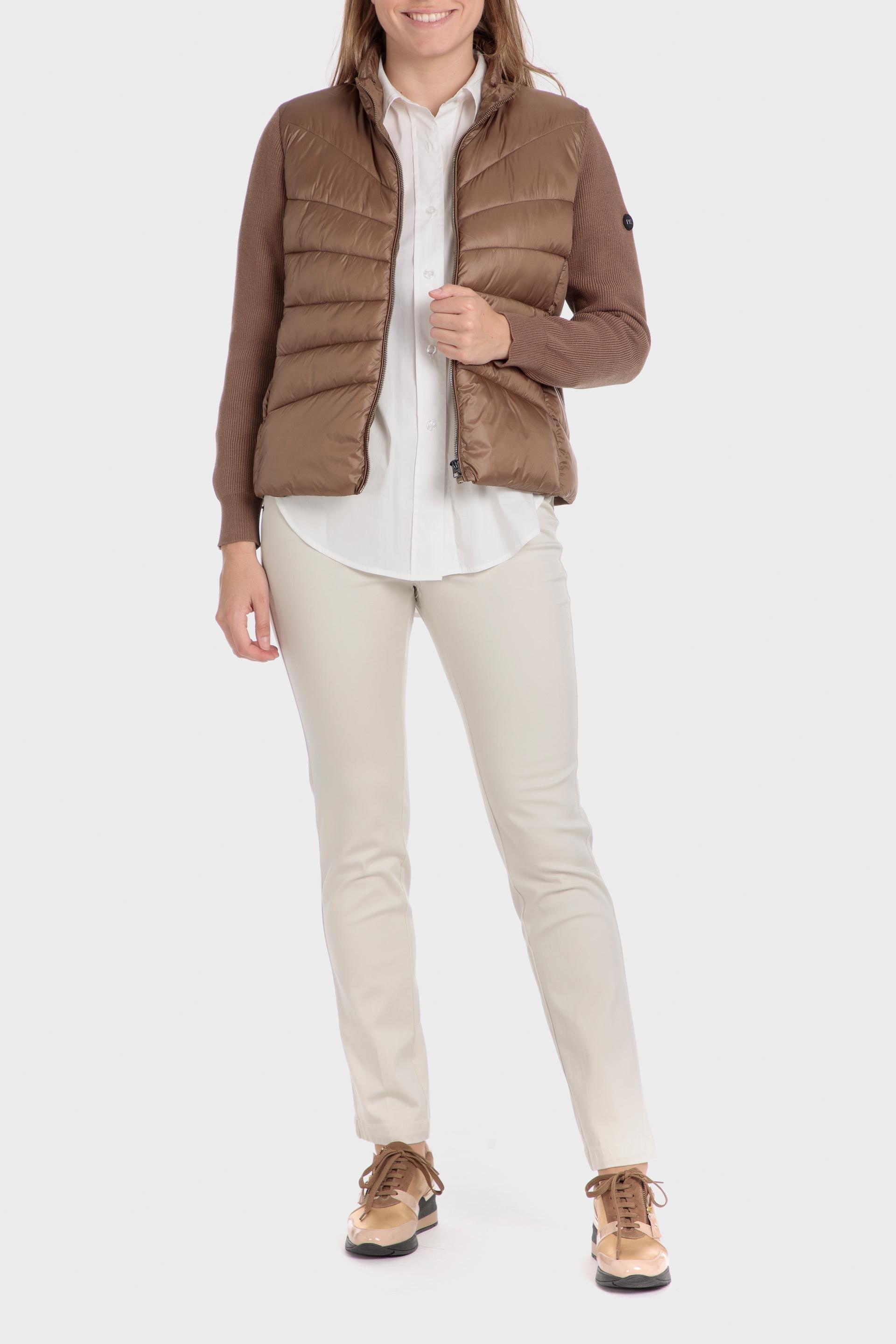 Brown Textured Puffer Jacket, , large image number 1