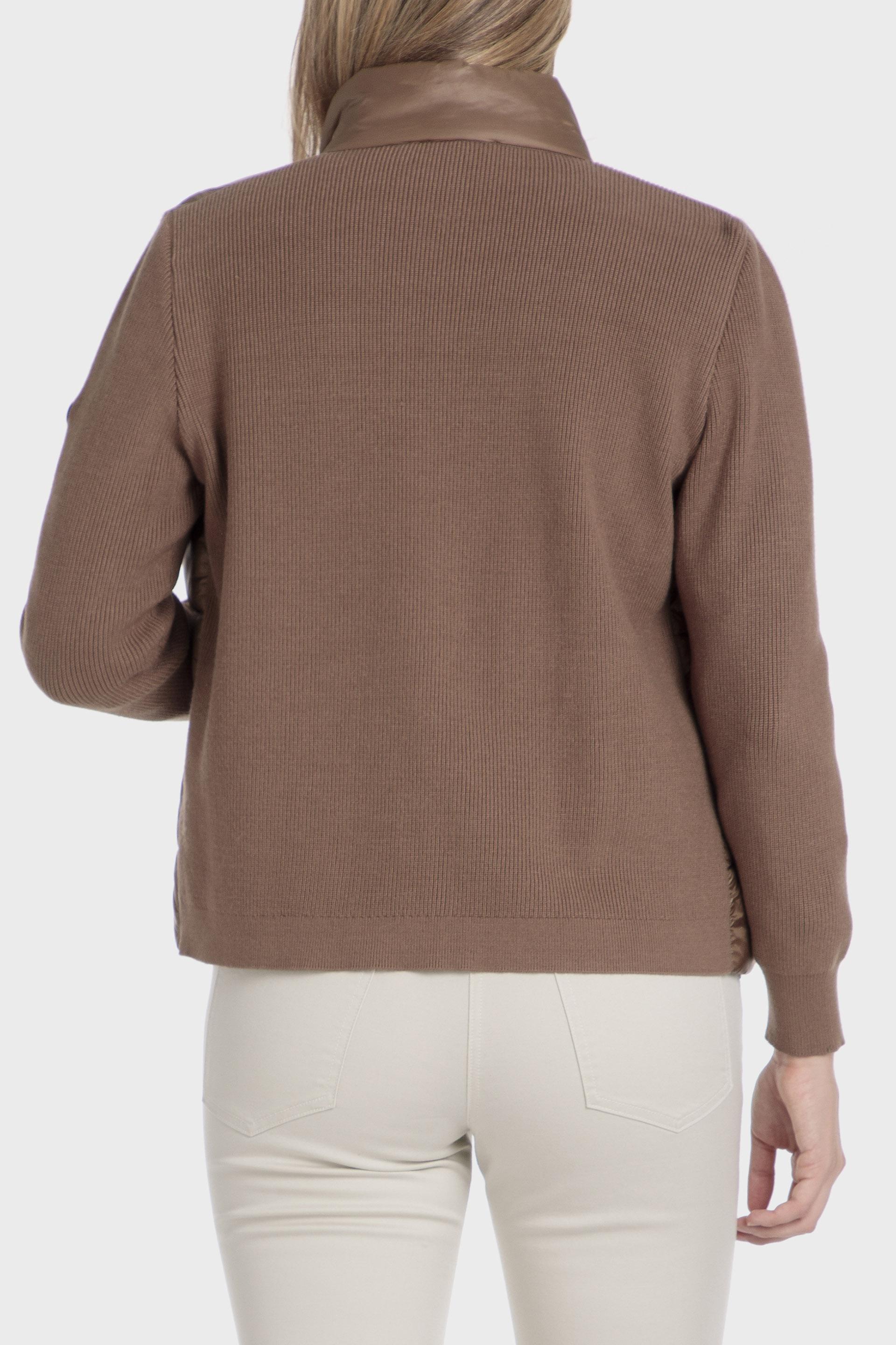 Brown Textured Puffer Jacket, , large image number 2