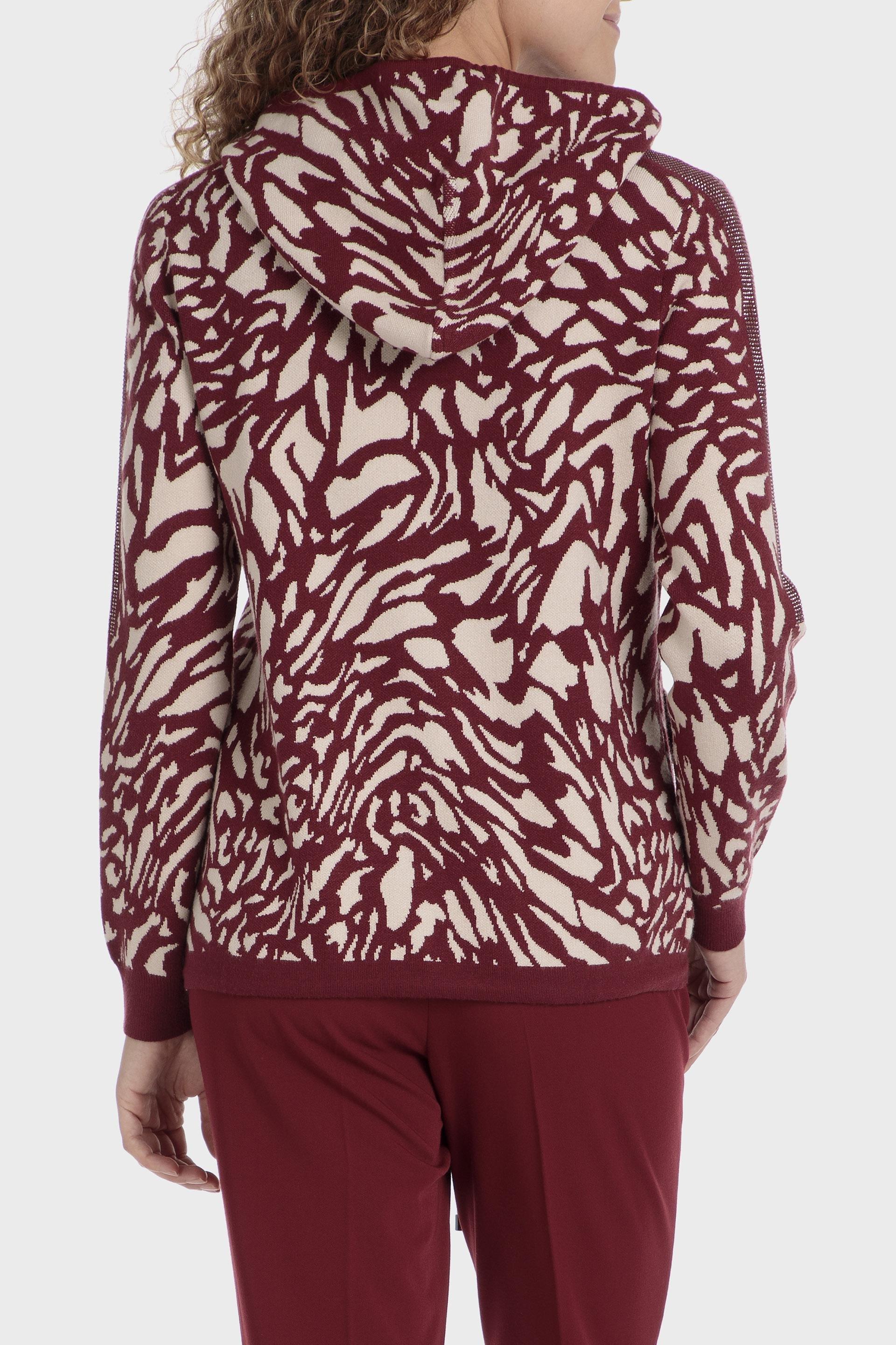 Red Textured Hoodie, , large image number 2