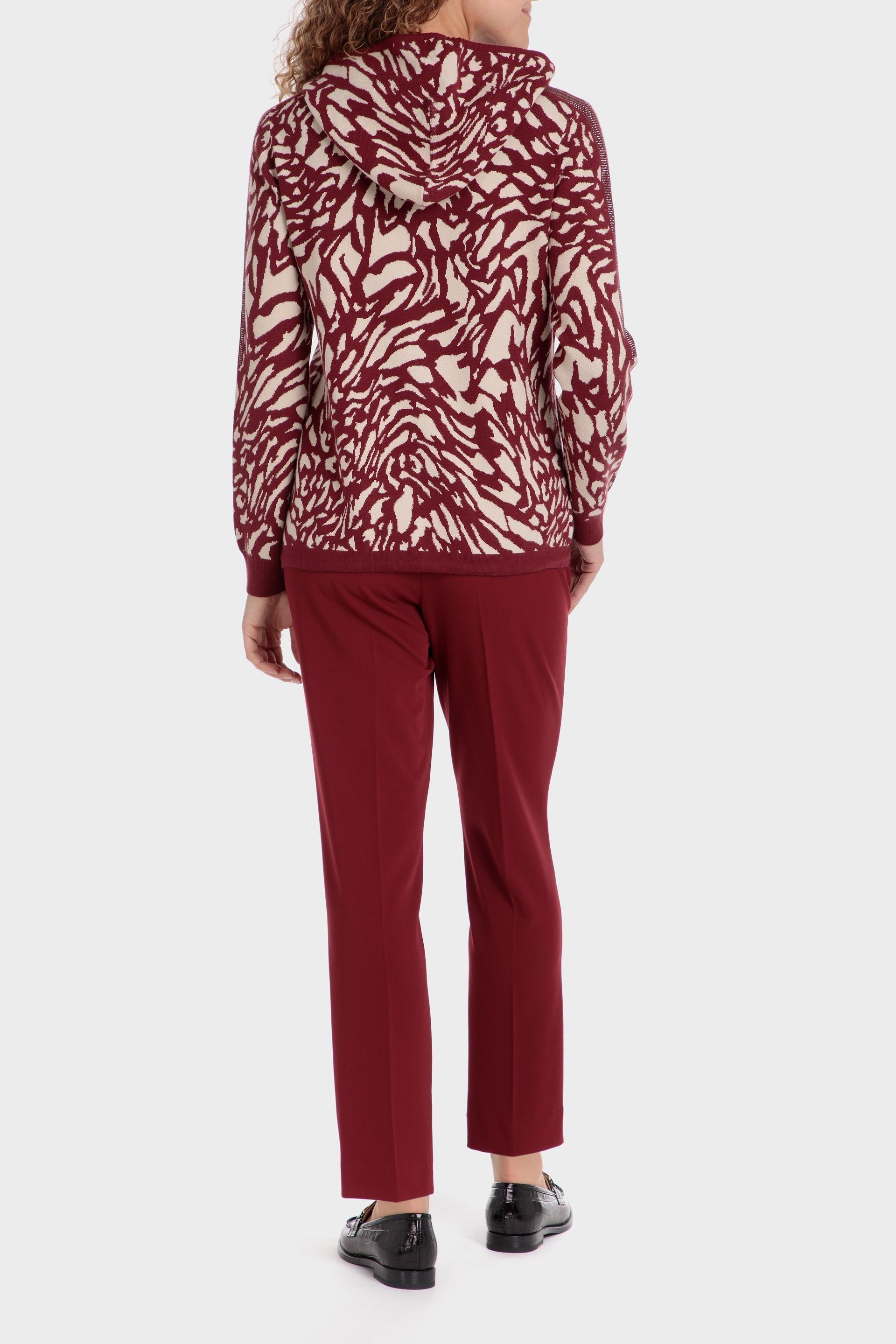 Red Textured Hoodie, , large image number 3
